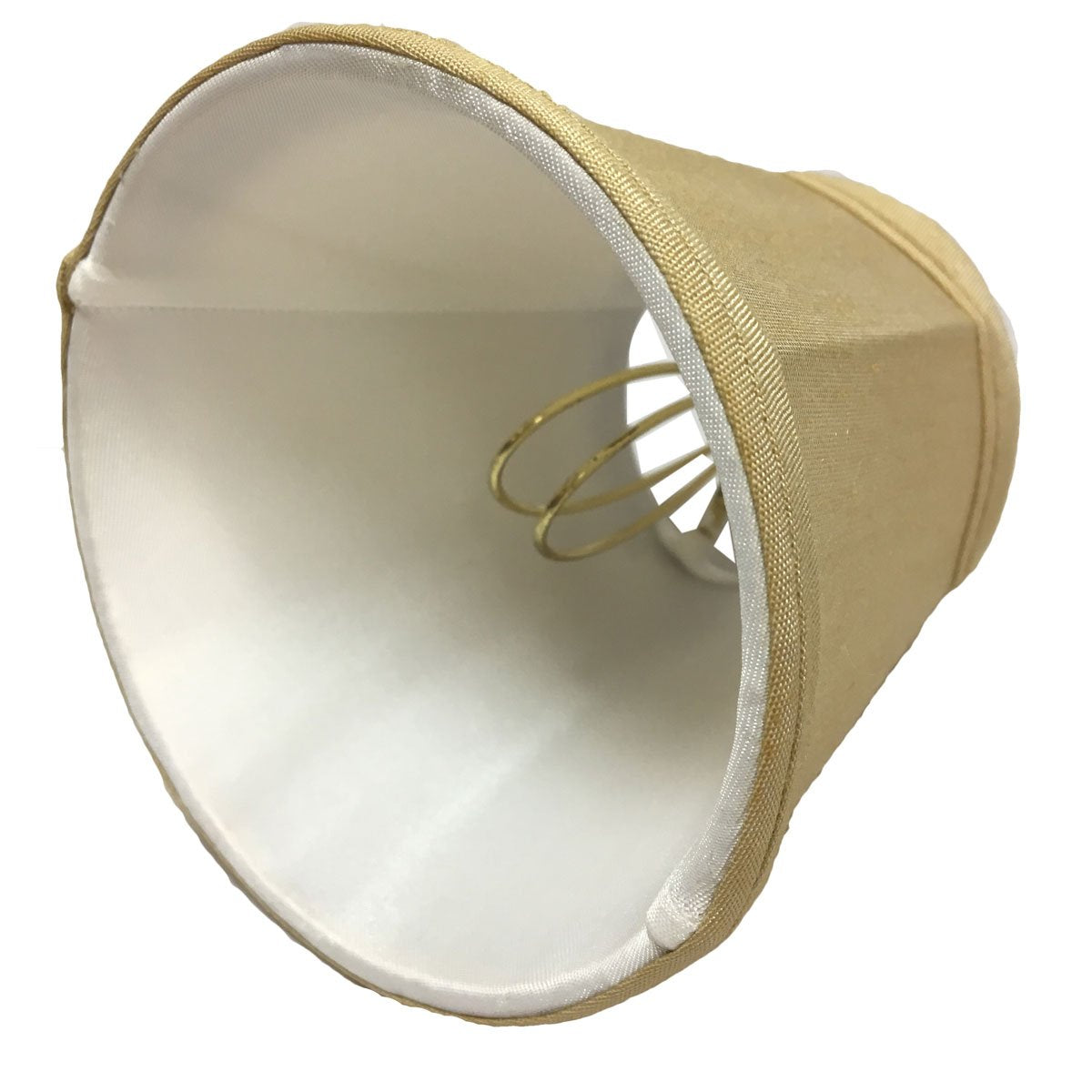 Royal Designs Empire Chandelier Shade, Fabric, Antique Gold, 3 x 4.25 x 4.25, Model CS-102AGL-6, Pack of 6