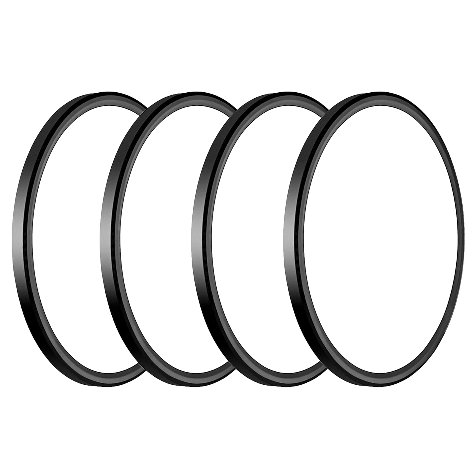 WKONCLDY LED Flush Mount Ceiling Light, 3200lm, 12in, Black, 5000K, 4-Pack