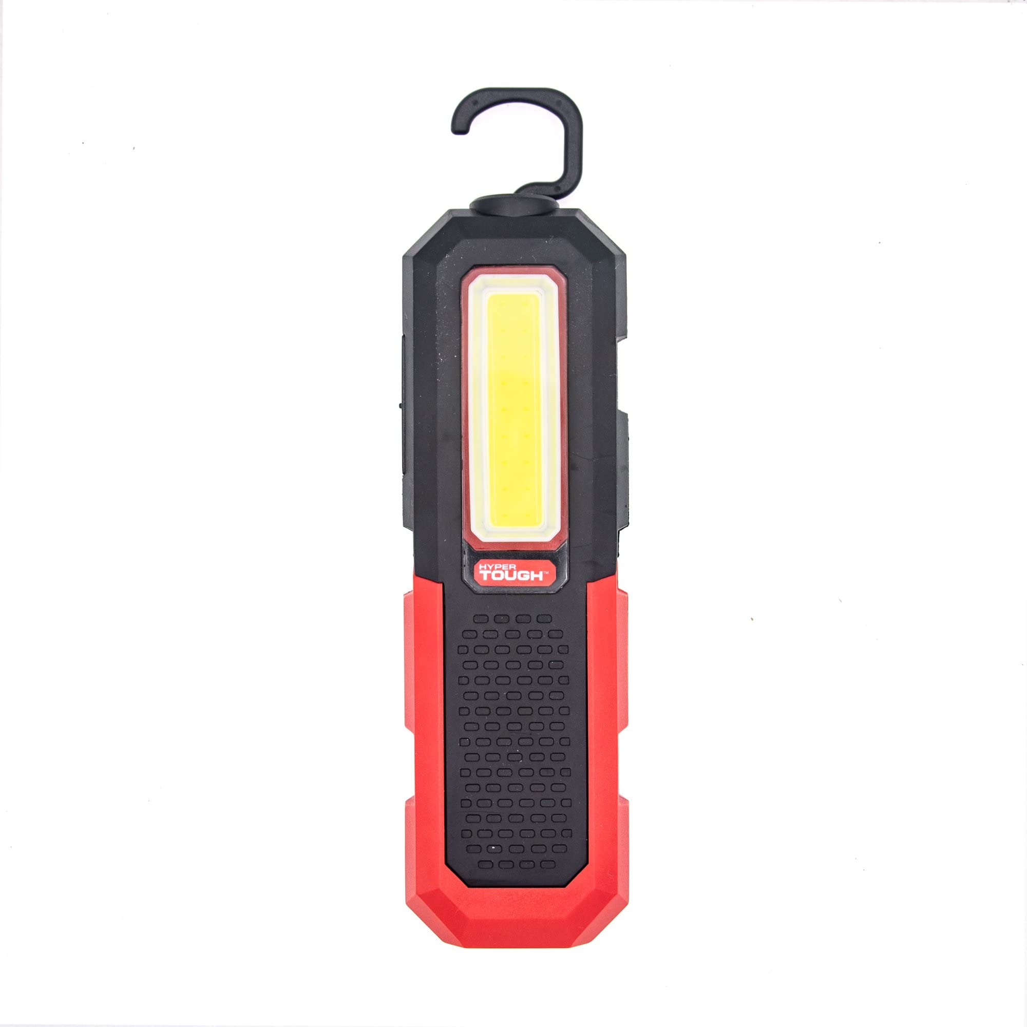 Hyper Tough Rechargeable LED Work Light - 350-Lumen, Black, USB Powered, Strong Magnet, Pivoting Stand, Rubber Material