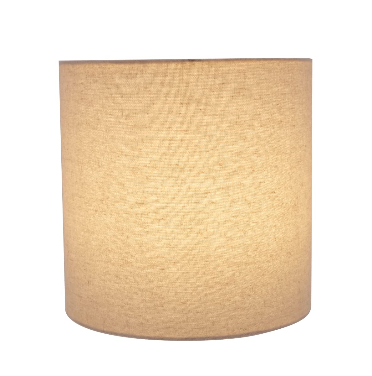 Aspen Creative Drum Lamp Shade, 8in Wide, Ash Beige, Linen, Model 31226A