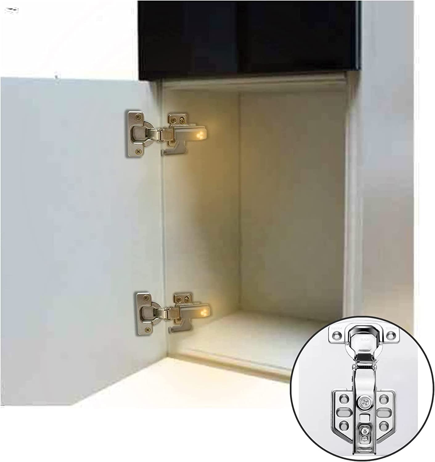 9 Pack Hinge Led Sensor Light -Smart Touch Induction Cabinet Light For Kitchen Cabinet Cupboard Closet Night Lights, Living Room