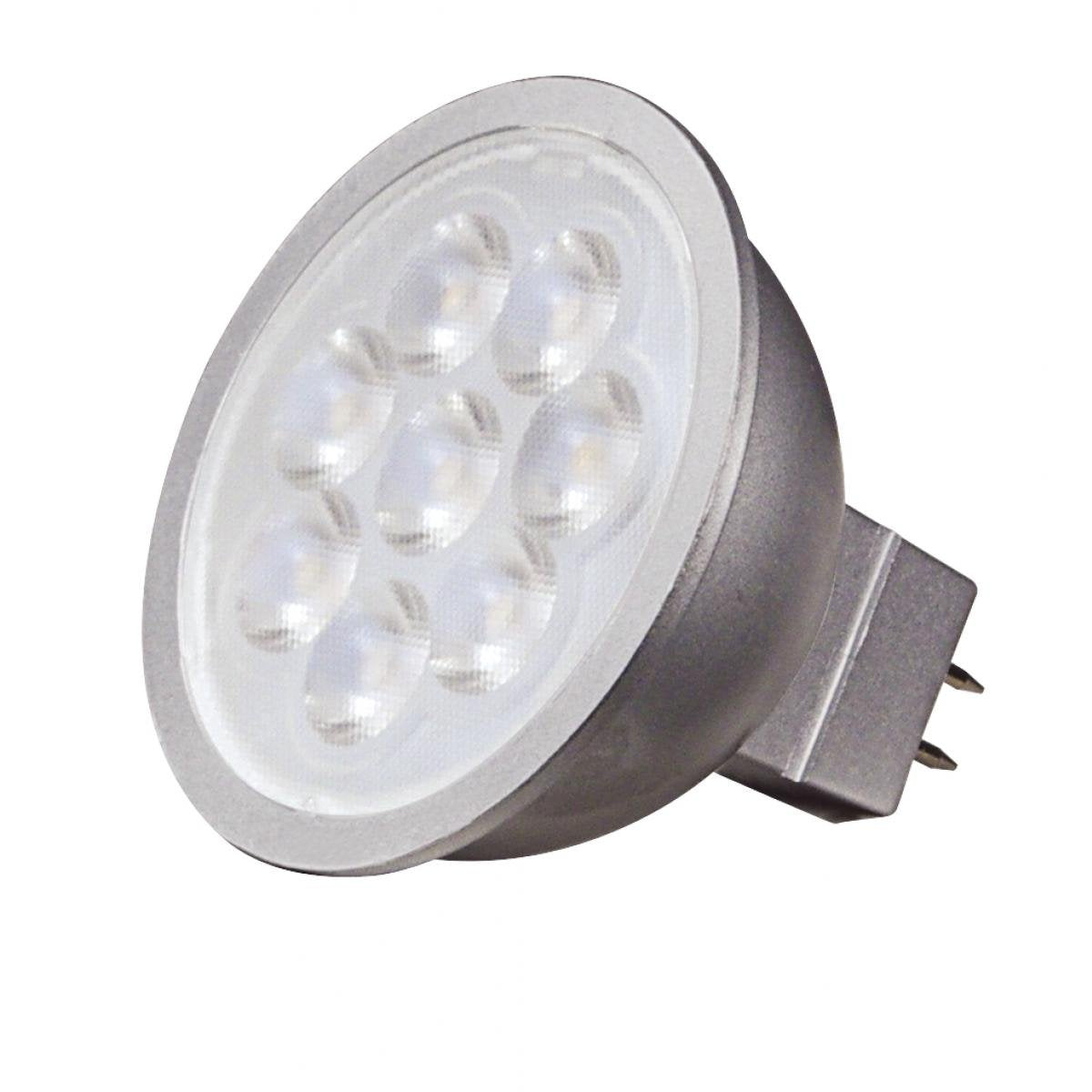 Satco MR16 LED Light Bulbs, Dimmable, 3000K, 40° Beam Angle, GU5.3 Base, 12V AC/DC, 6 Pack, Warm