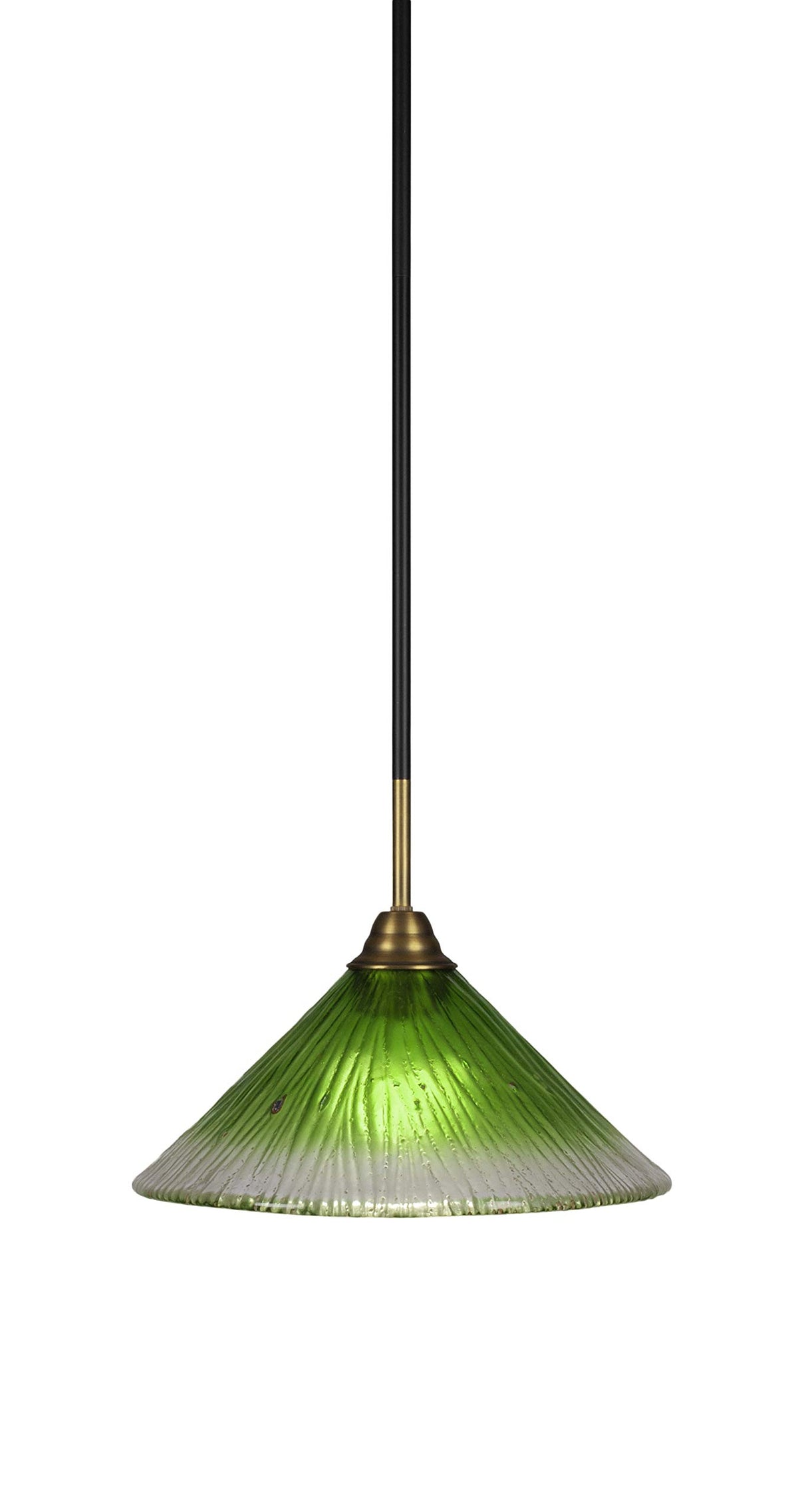 Toltec Lighting Paramount 1 Light Mini Pendant in Matte Black & Brass (3401-MBBR-447)