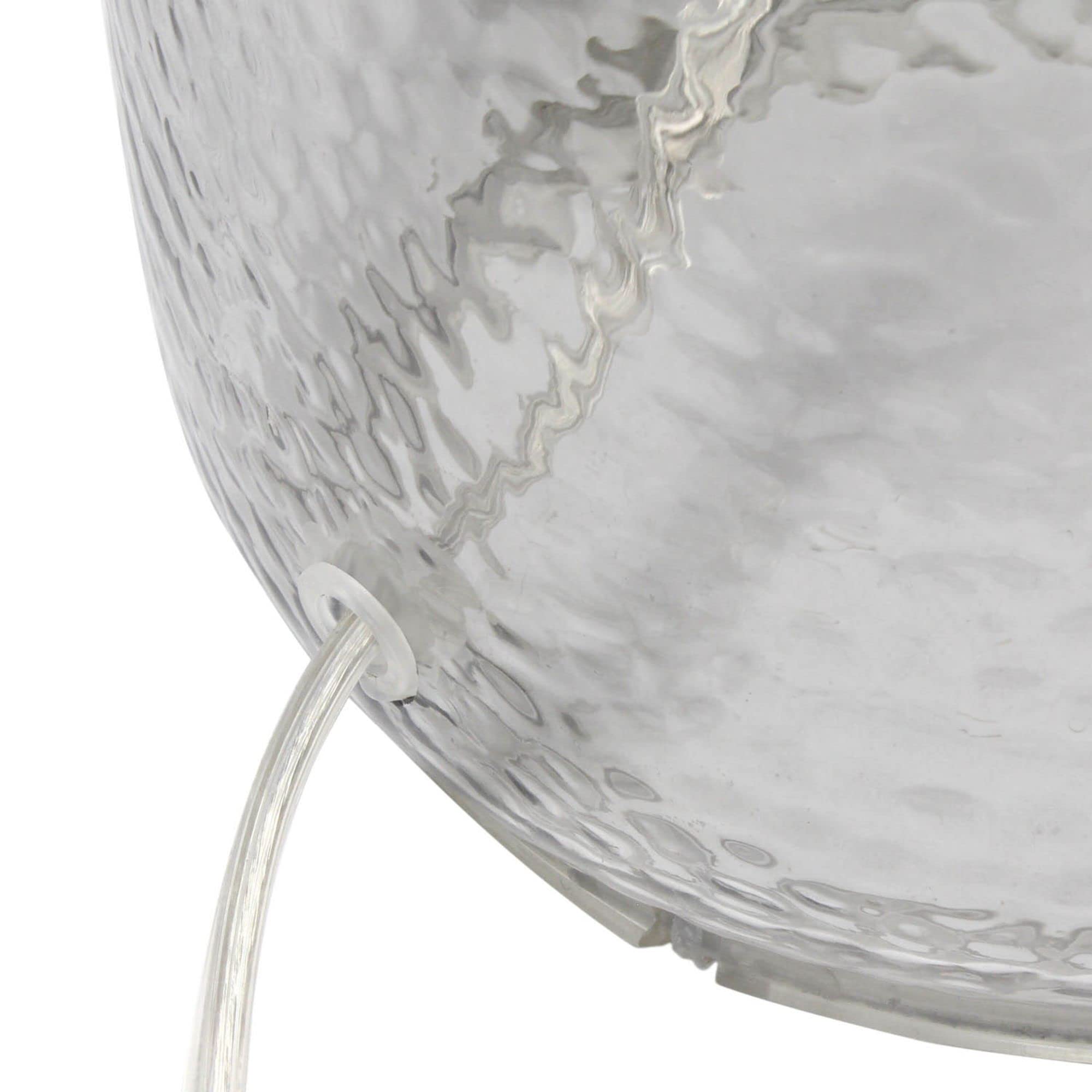 Lalia Home Contemporary Smokey Gray Hammered Glass Jar Table Lamp With Gray Linen Shade