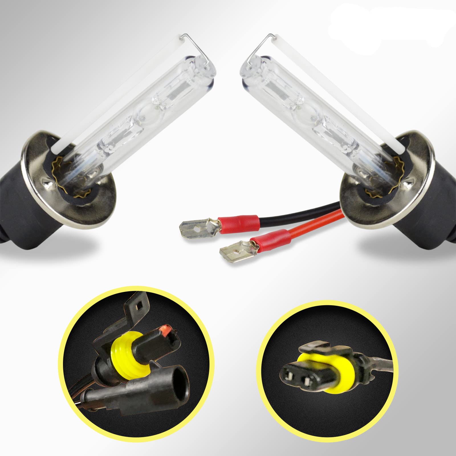 Innovited HID Xenon H1 Replacement Bulbs - 2pcs Light Blue 8000K