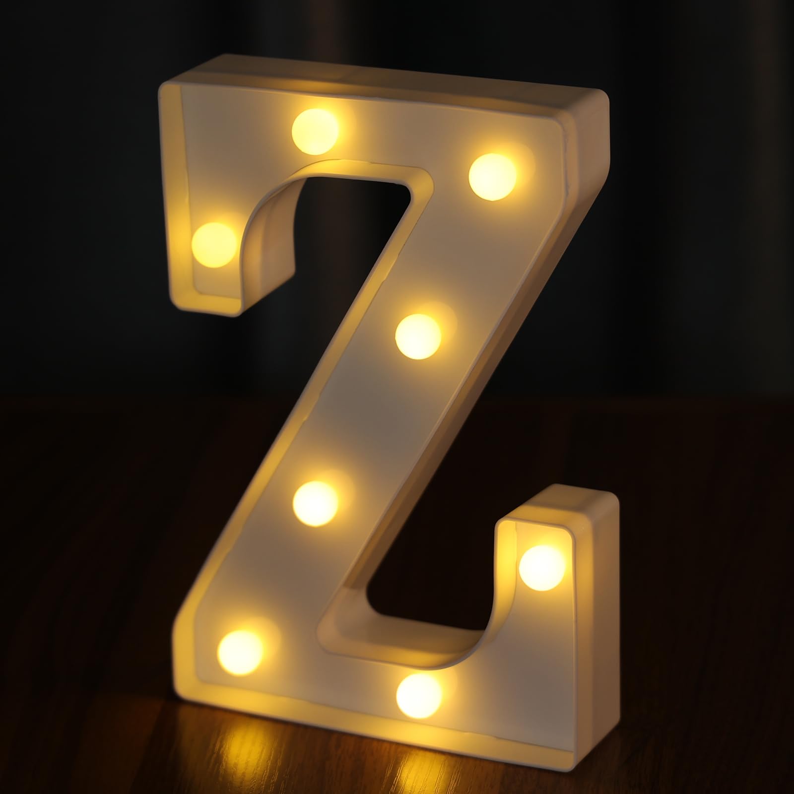 IFDGCTK Light Up Letters, Decorative LED Marquee Alphabet, Battery Powered, Warm Light - Letter Z