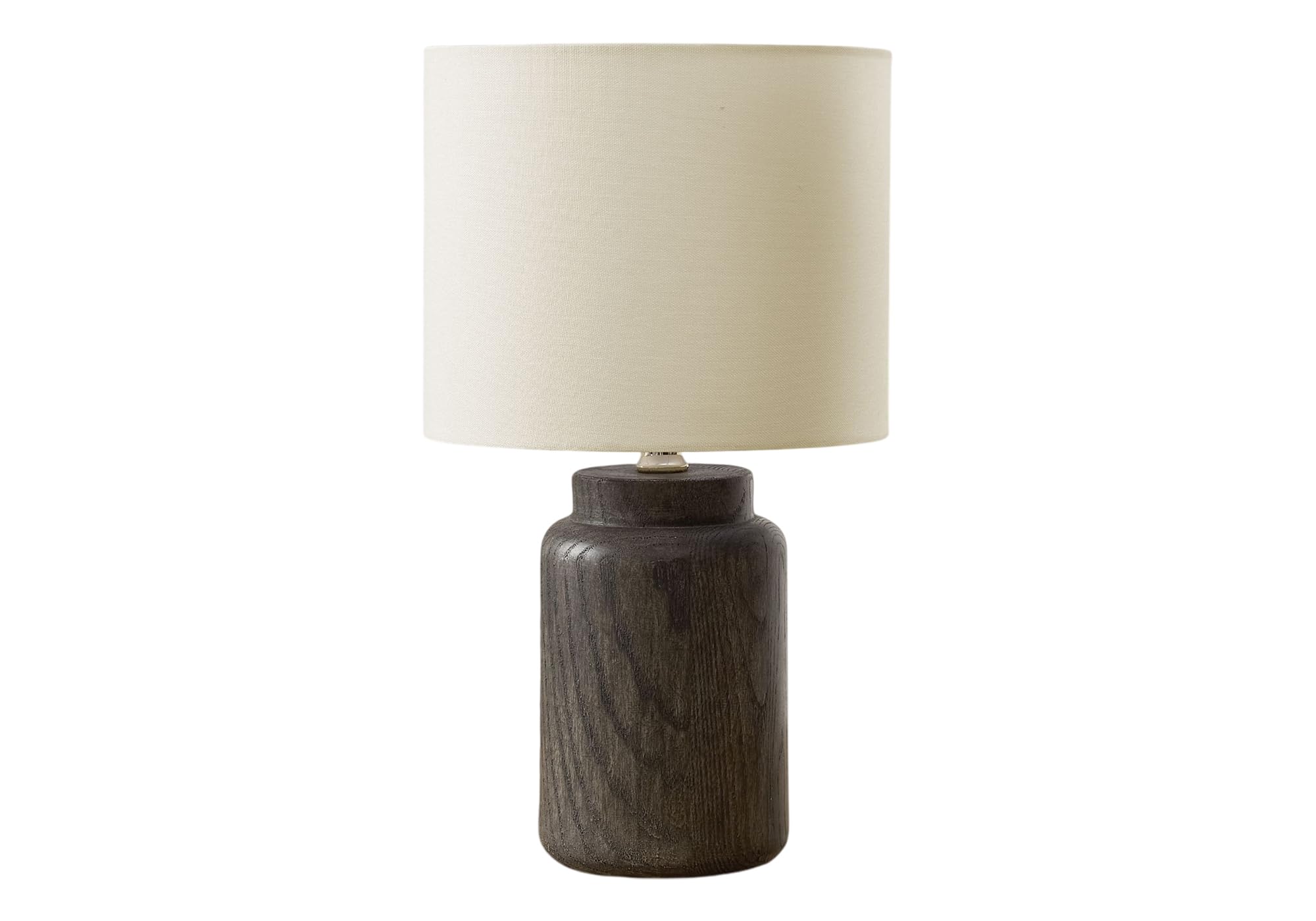 Monarch Specialties Table Lamp I 9796, 17in H, Brown Resin, Ivory Shade, Contemporary Design