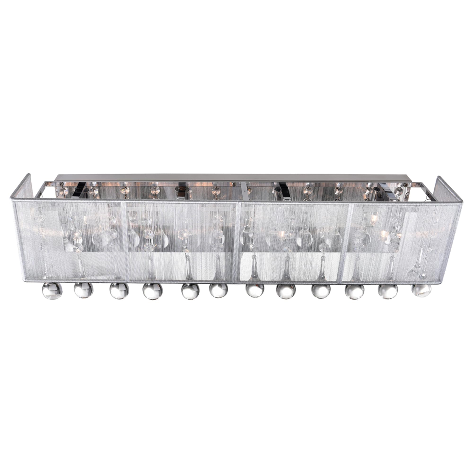 CWI Lighting Water Drop 4 Light Contemporary Metal Vanity Light in Chrome