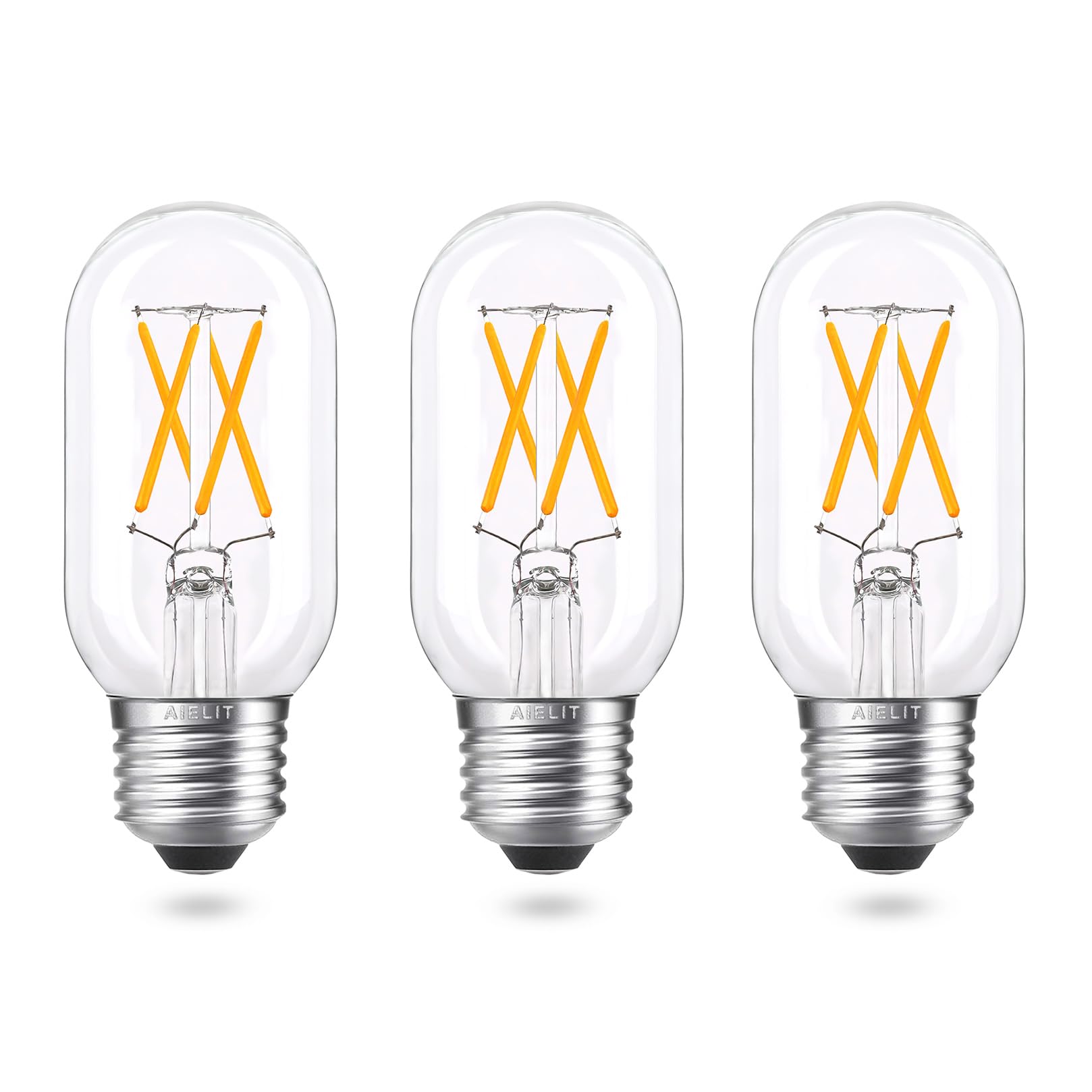 Vintage E26 Led Light Bulb 40W Equivalent, Energy Efficient 4W, Warm White 2700K, Dimmable 400Lm Tubular T14 T45 Led Edison Bulb