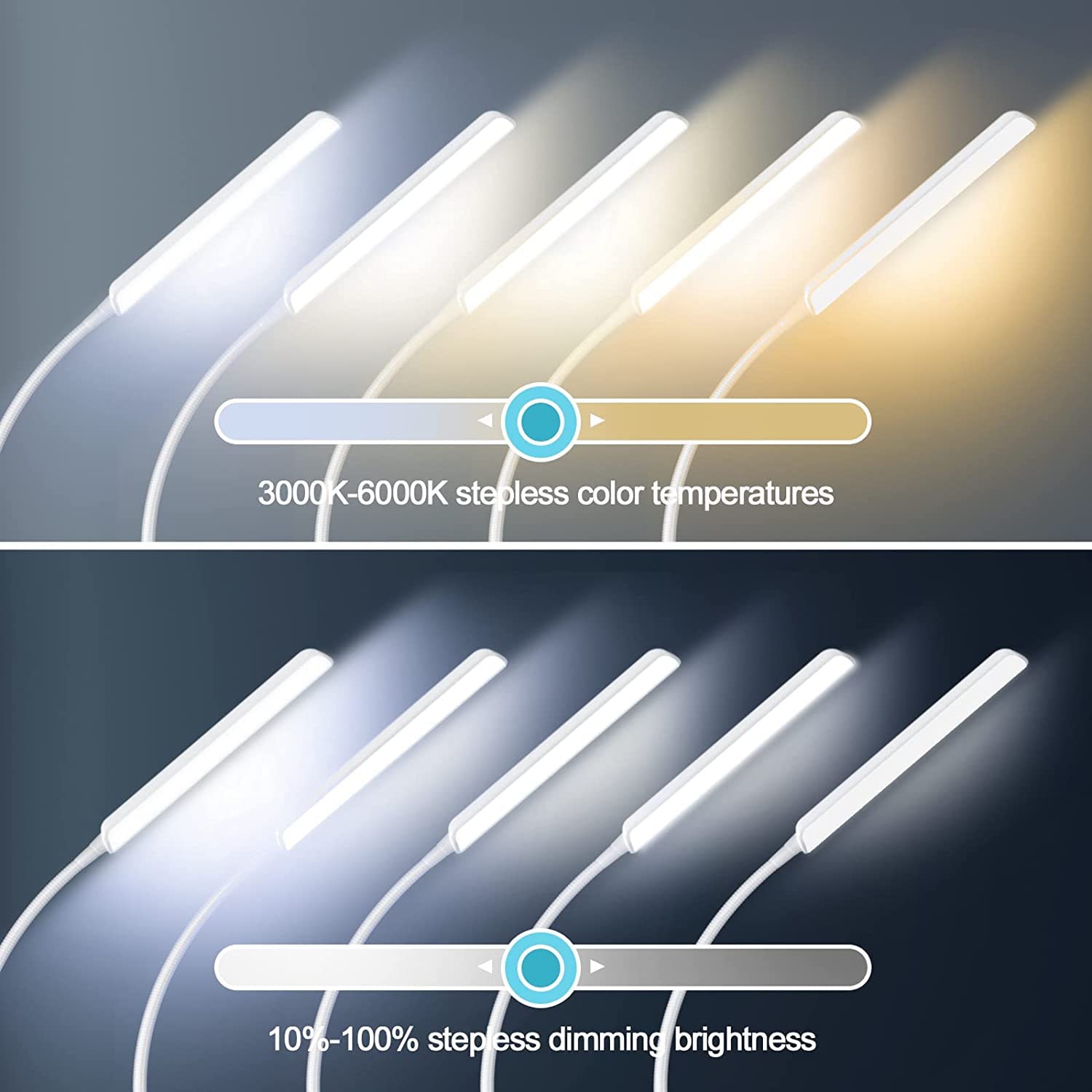 Dimunt Floor Lamp, Bright 15W Floor Lamps For Living Room With 1H Timer, Dimmable Led Floor Lamps 3000K-6000K & Tall Standing La