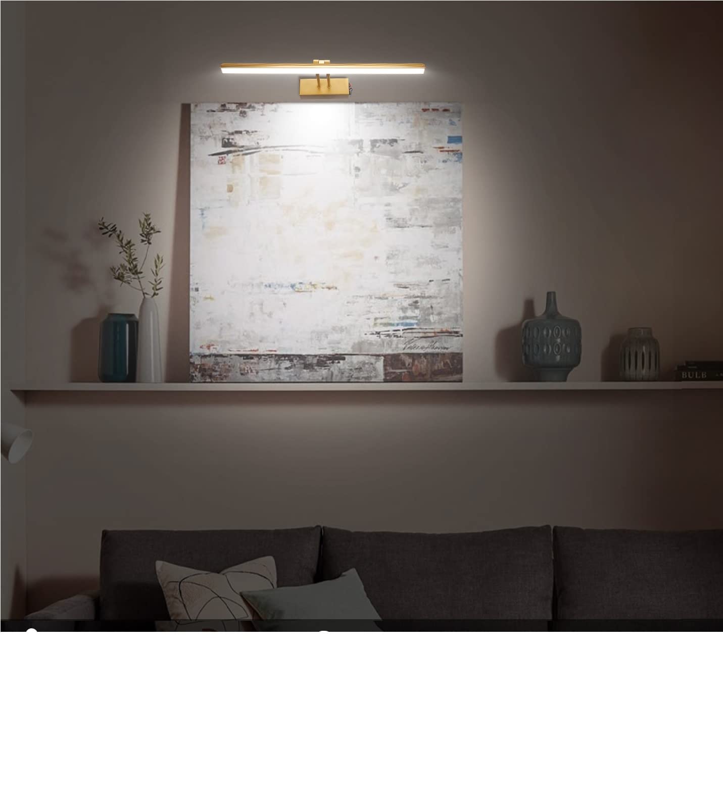 FUNCHDAY Picture Light,Battery Operated Picture Light for Wall,Wireless Remote Painting Light with Timer and Dimmable,16   Metal