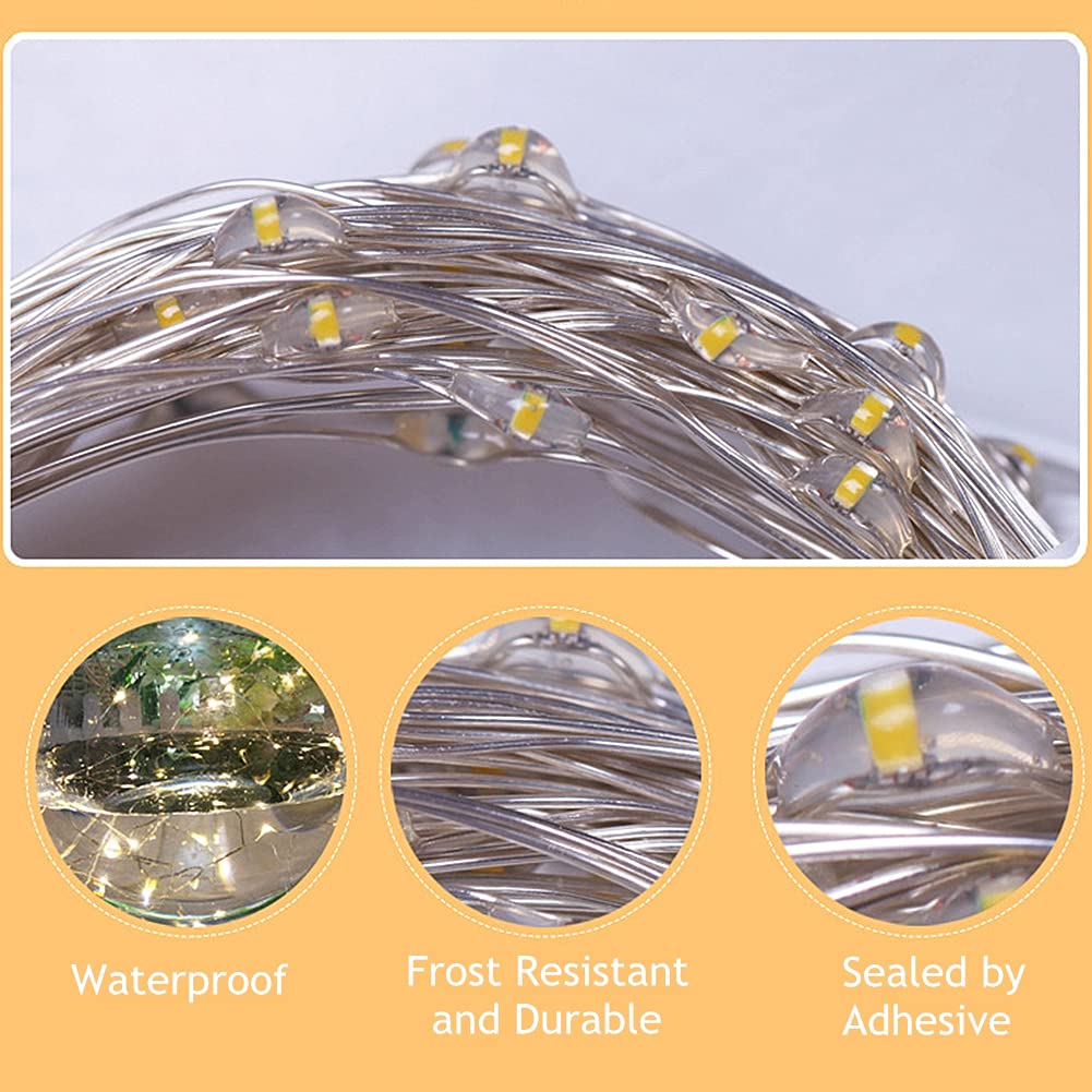 Twinkle Star Christmas Fairy Lights, 33ft 100 LED, Waterproof Silver Wire, Remote Control, Multicolor, Model TW-B3399