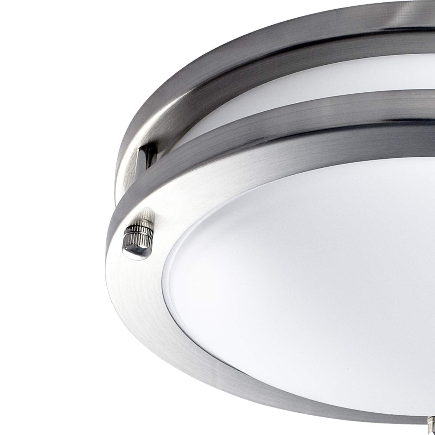 LUXRITE 10 Inch LED Flush Mount Ceiling Light, Dimmable, 14W, 1050 Lumens, CCT Selectable 2700K-5000K, Br
