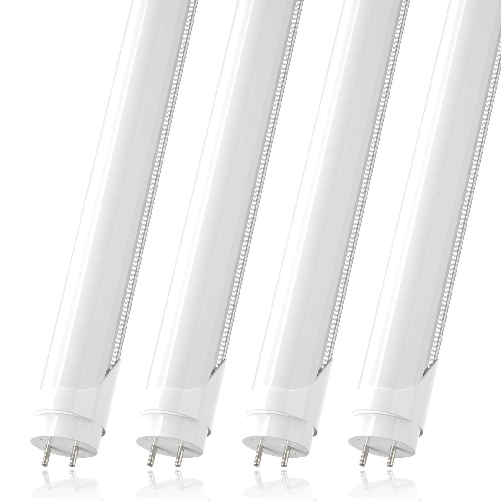 JESLED T8 LED Bulbs 4FT 24W 3000LM Daylight White Dual-end Frosted 4 Pack Model YKL-T8G13FCA2-24DW