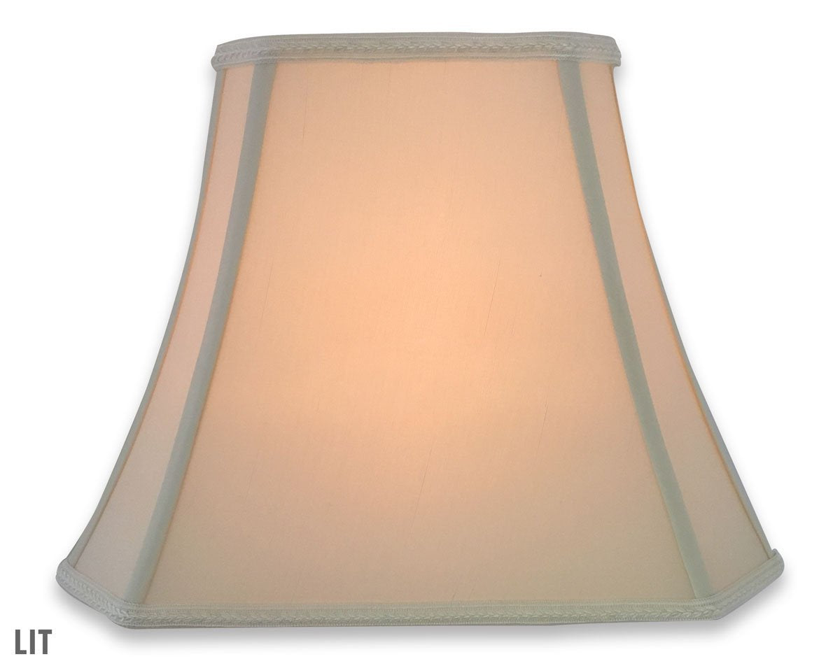 Royal Designs, Inc. Designer Bell Shade, Faux Silk, Spider Fitter, 8 x 14 x 10.6, Eggshell, Model DSO-68-14EG