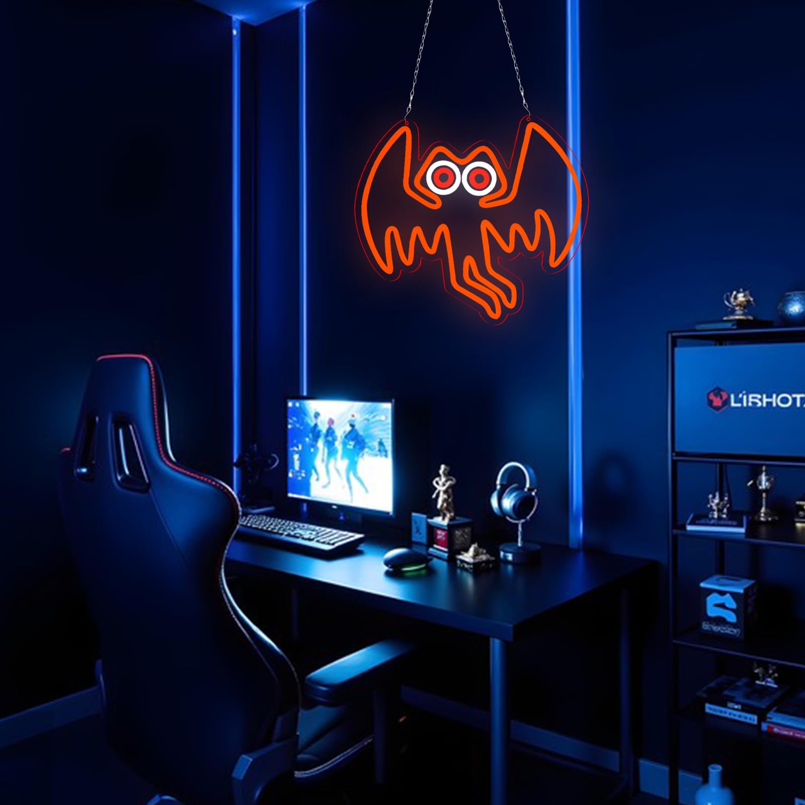 Qbanziou Mothman Neon Signs For Wall Decor