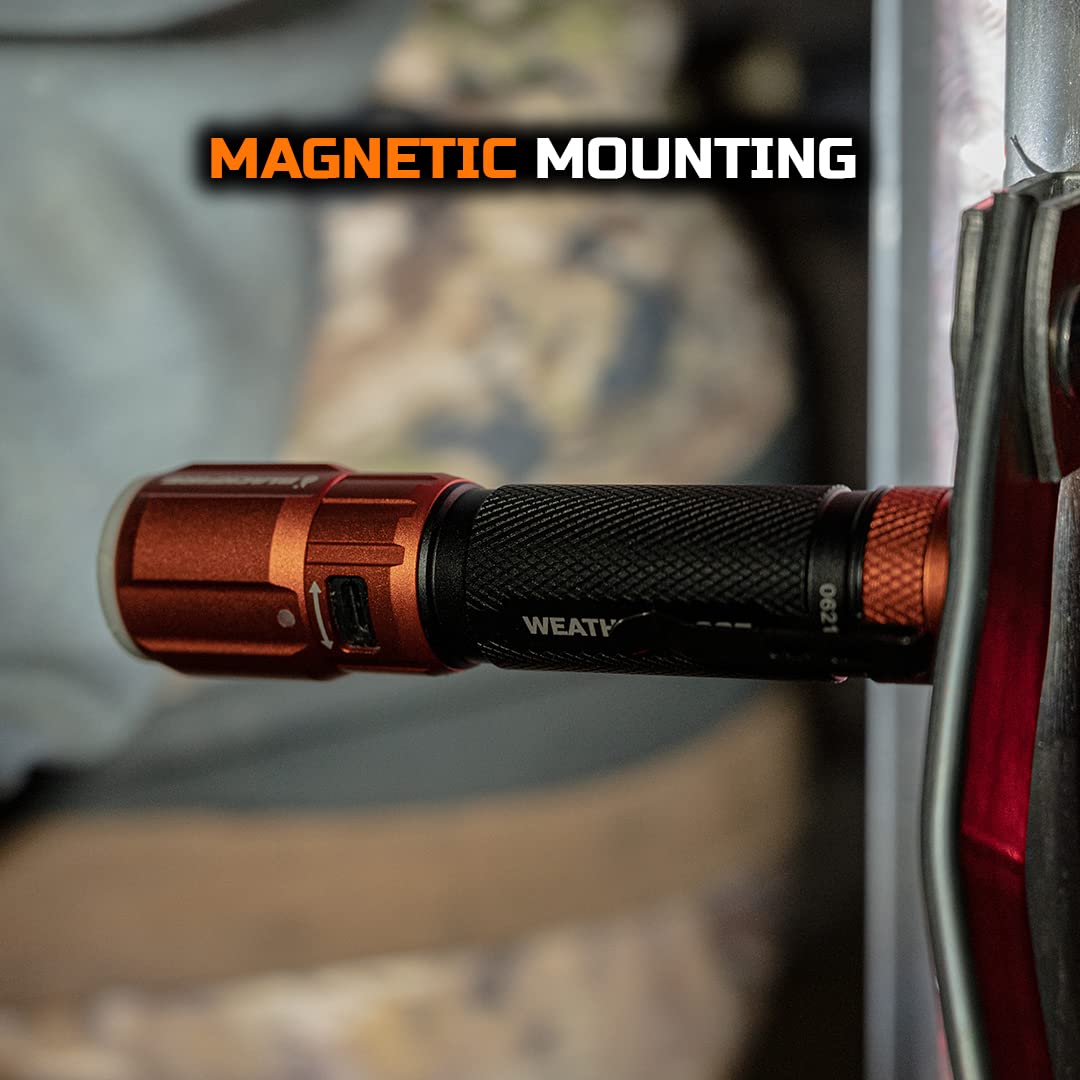Blackfire - Klein Tools Outdoors - Rechargeable Weatherproof Magnetic Flashlight with Lantern BBM6412, 500 Lumens, Glow-in-Dark