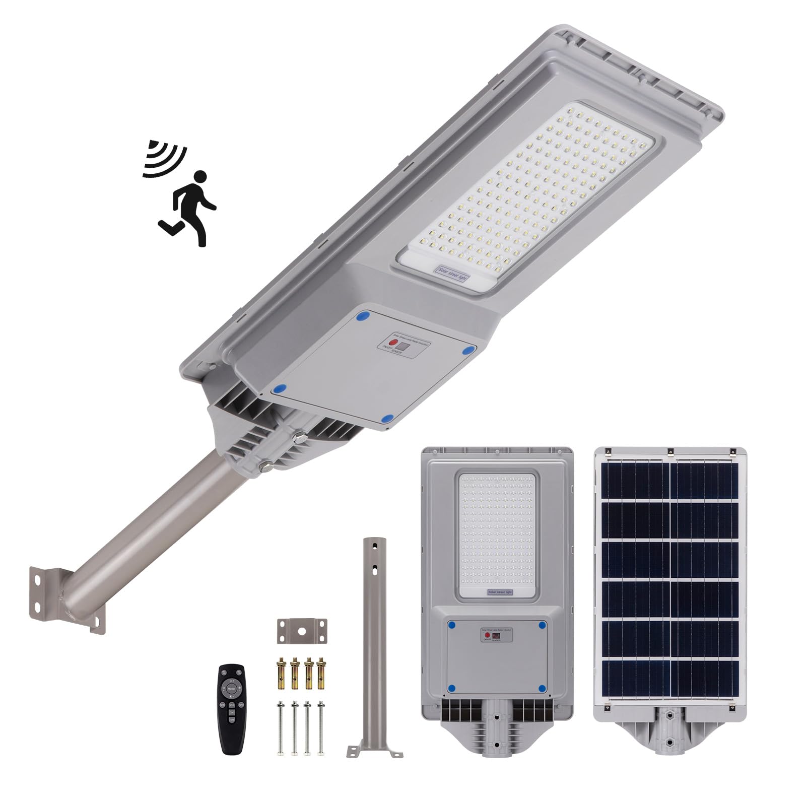 Langy 400W Solar Street Lights, 30000Lm Led, Dusk To Dawn, Motion Sensor, Ip66 Waterproof