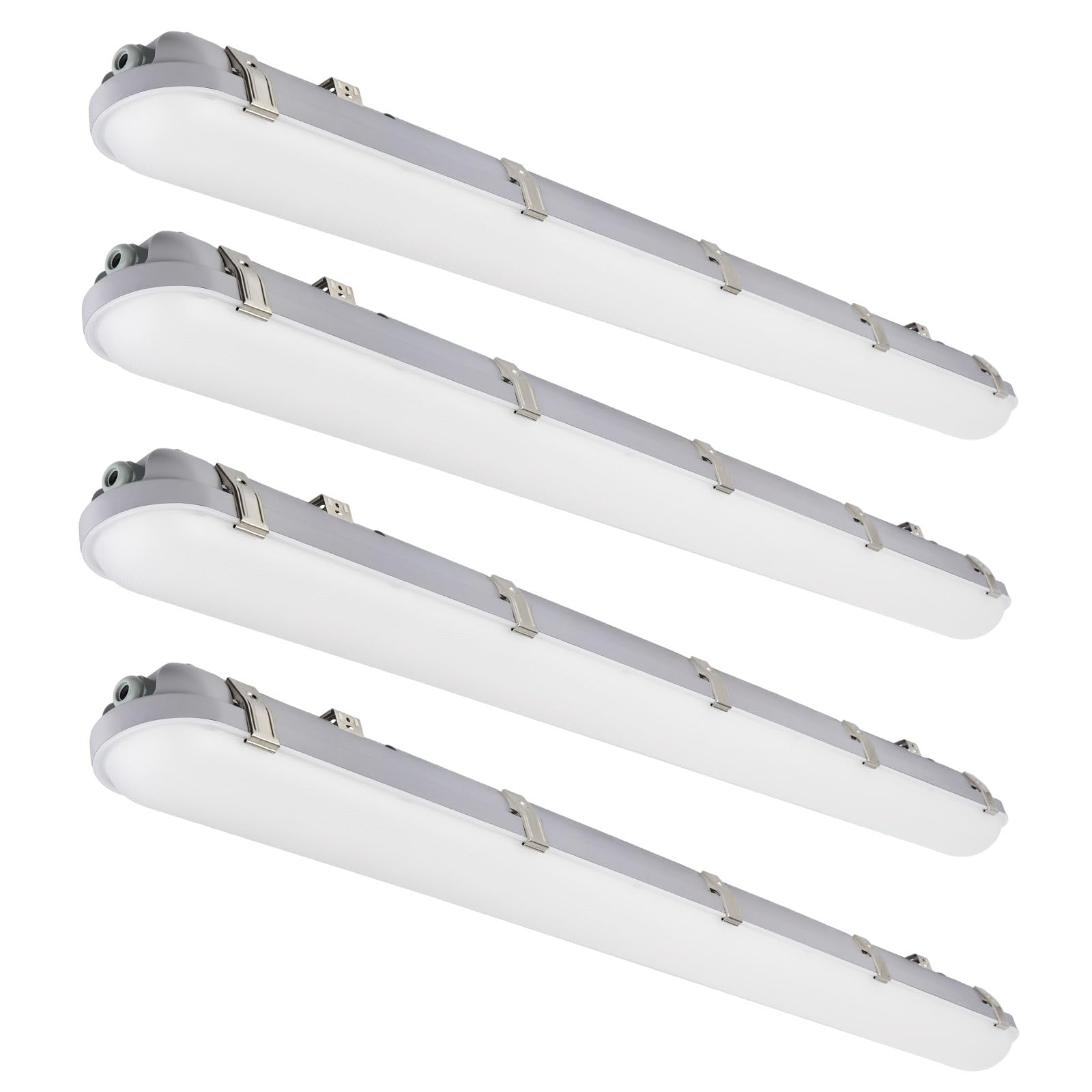 kadision LED Vapor Tight Light Fixture, 60W/50W/40W, Dimmable, 7200lm, 4 Pack, White, Model VPD-4A-50