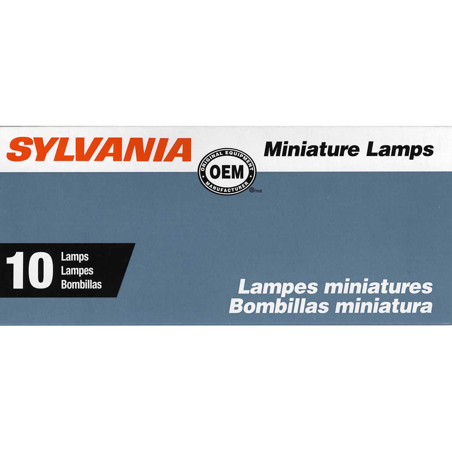 SYLVANIA 3057 Long Life Miniature Bulbs, 10 Count Pack, Model 3057LL.TP