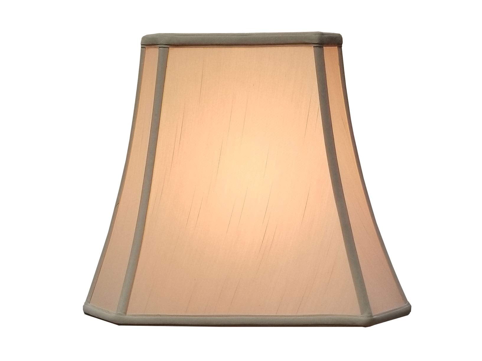 Royal Designs Rectangle Cut Corner Lamp Shade - Beige - (7 x 10) x (12.25 x 18) x 13.25 - Model BSO-710-18BG