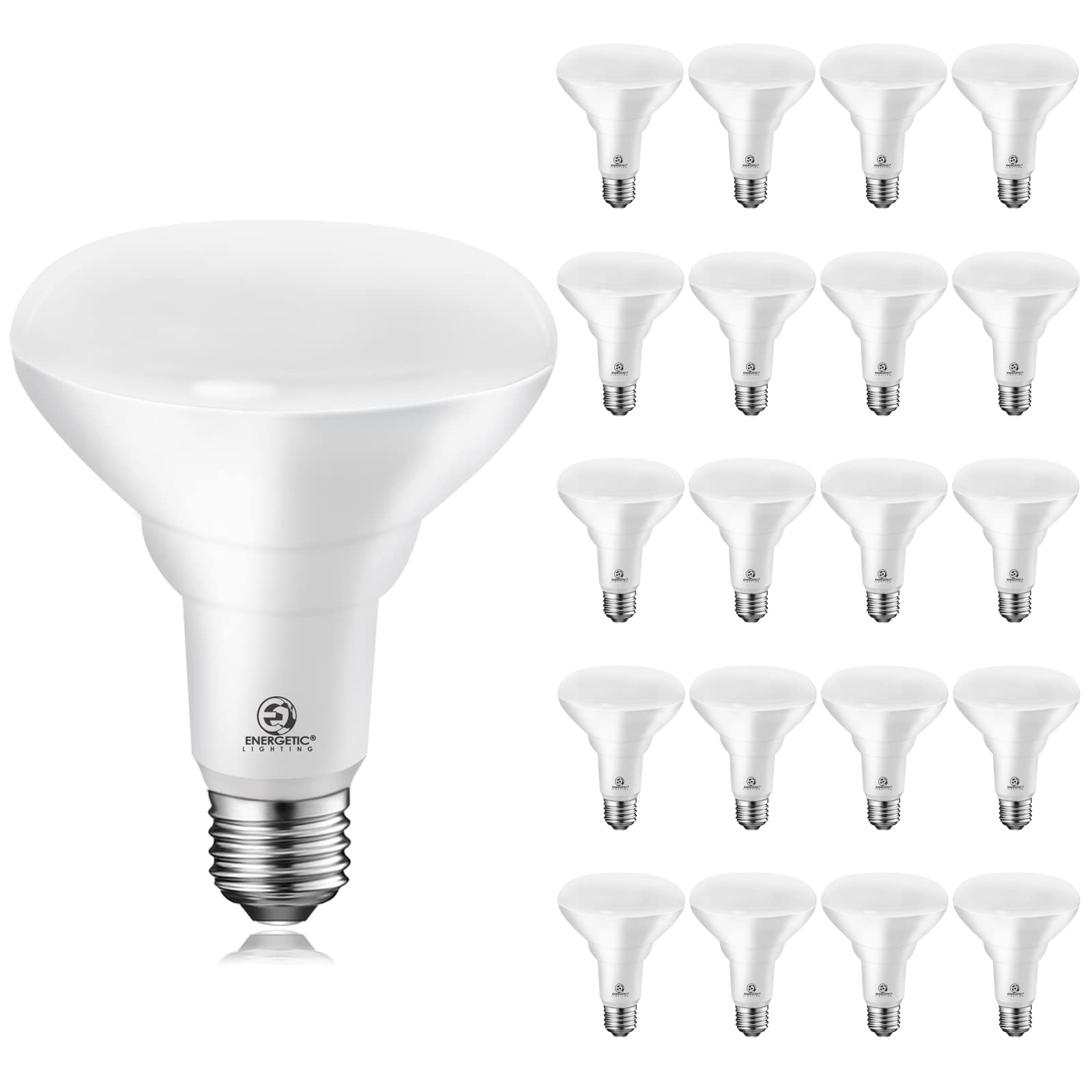 Energetic BR30 LED Recessed Light Bulb, 9W=75W, 5000K Daylight, 900LM, Dimmable Ceiling Flood Light Bulb for Cans, CRI80+, UL Listed, 20Pack
