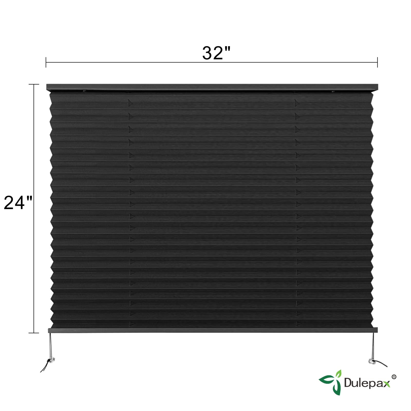 Dulepax Rv Blinds,Rv Pleated Shades,Rv Blinds Pleated Shades, 32'' W X 24'' L Black Rv Window Shades,Camper Blinds,Rv Window Bli