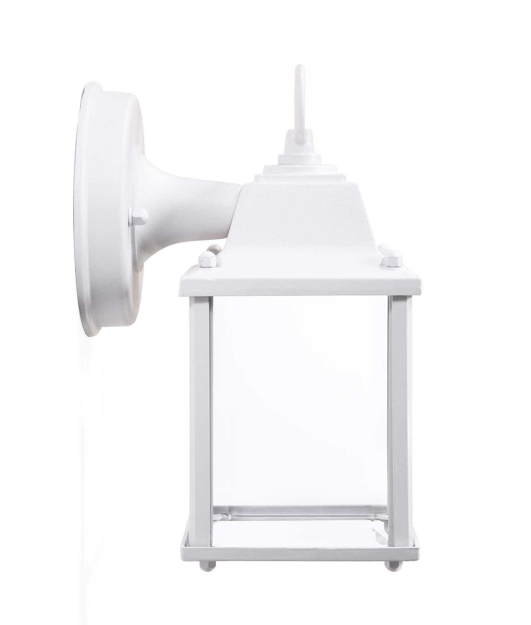 Coramdeo Outdoor Porch Light, Matte White Aluminum Sconce, 800 Lumens, 9.5W Led, Wet Location, 5-Year Warranty