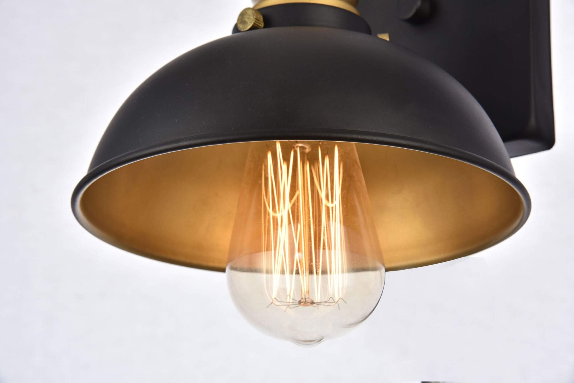 Elegant Lighting LD8004W7 Anders Single Light 8-5/16'' Tall Wall Sconce with Meta  Black/Brass