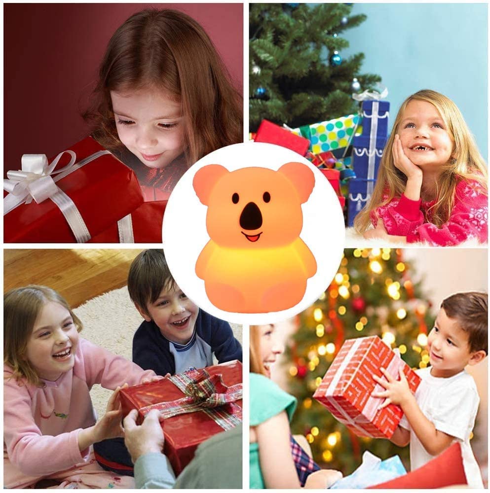 Tekemai Big Size Night Light for Kids, Multicolor, Remote Control, Break Resistant, Silicone, Model TC891-8, White