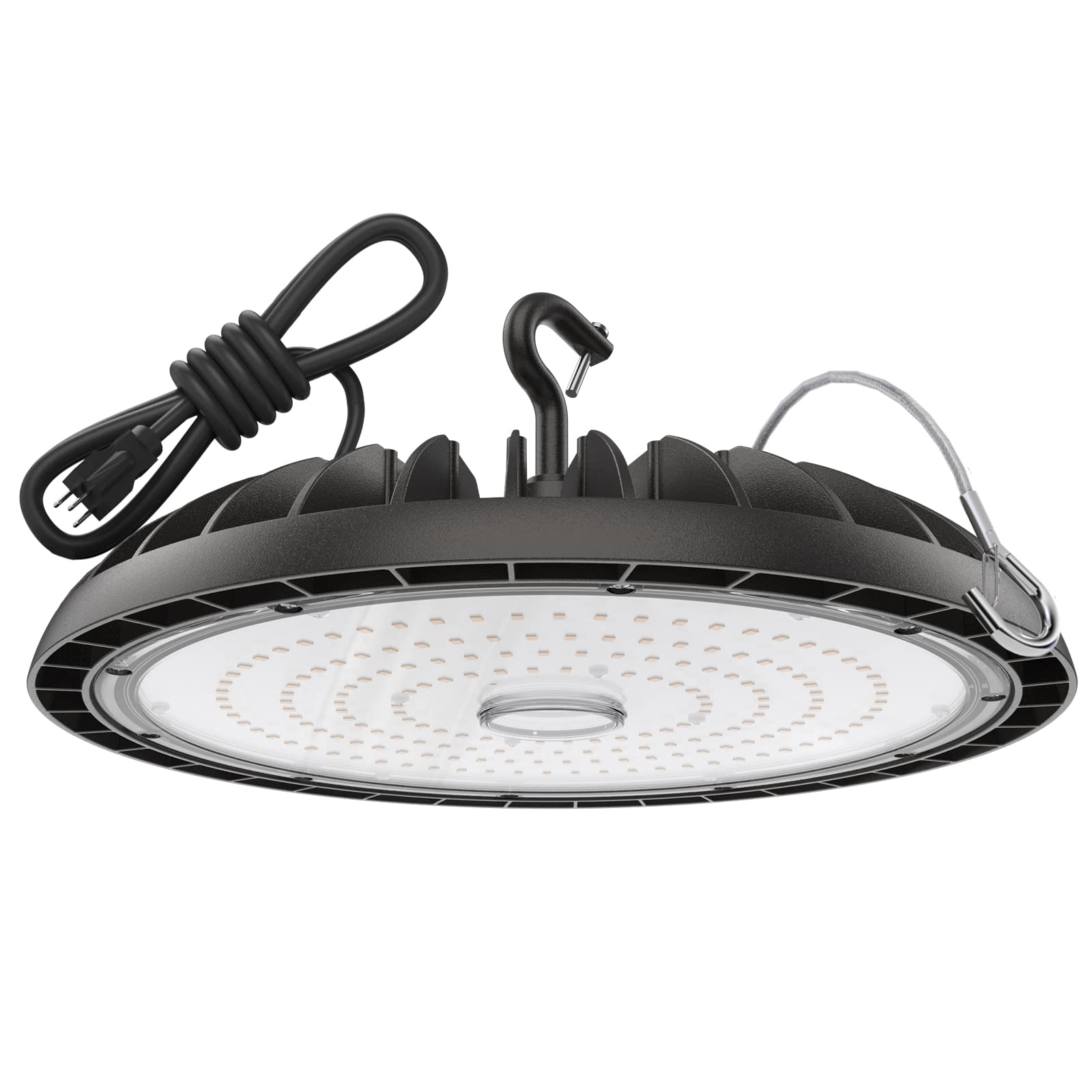 Demilare Led High Bay Light 200W, 30000Lm 5000K Bright Ufo High Bay Light [800W Mh/Hps Eqv.] With 5' Cable Us Plug, 100-277V Etl Listed Bay Lighting For Shop Garage Barn Warehouse