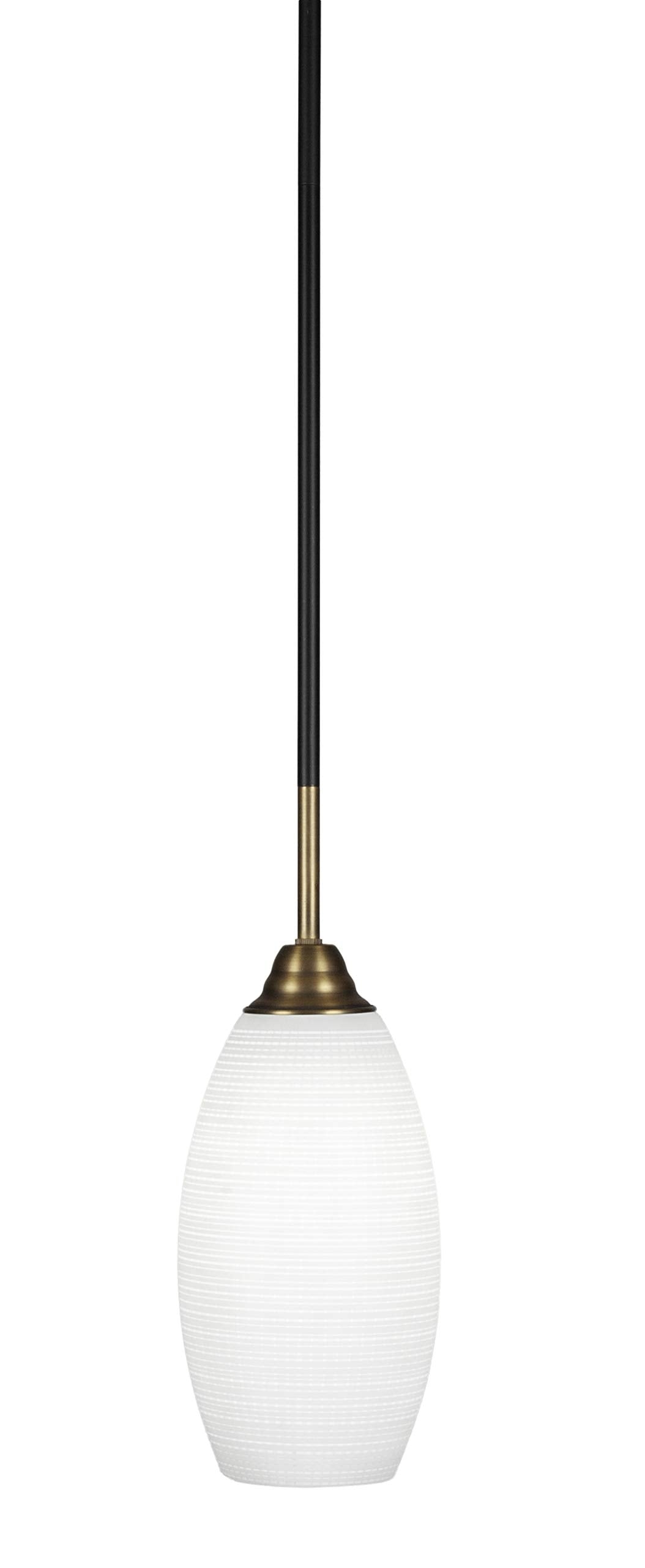 Toltec Lighting Paramount 1 Light Mini Pendant in Matte Black & Brass (3401-MBBR-4041)