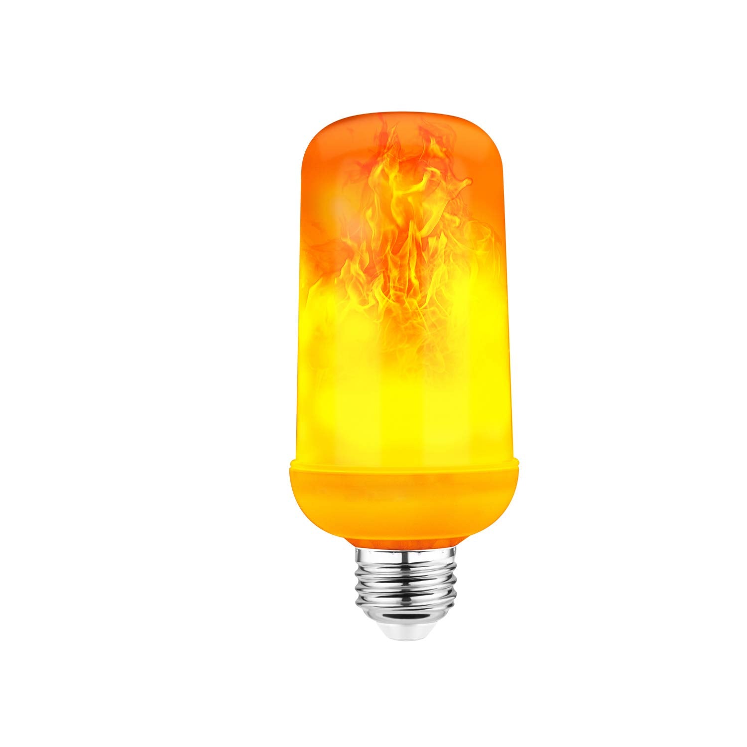 Wirleben 12V LED Flame Flickering Bulb, E26 Screw Base, Fire Retardant Plastic, 1 Count, Orange for Outdoor Decoration