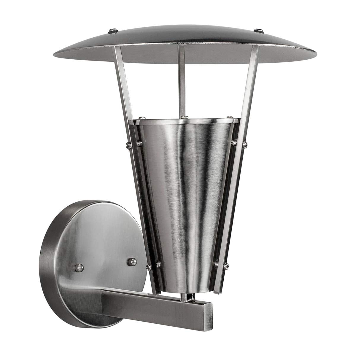 Forte 1150-01-55 One Light Outdoor Lantern, Brushed Nickel