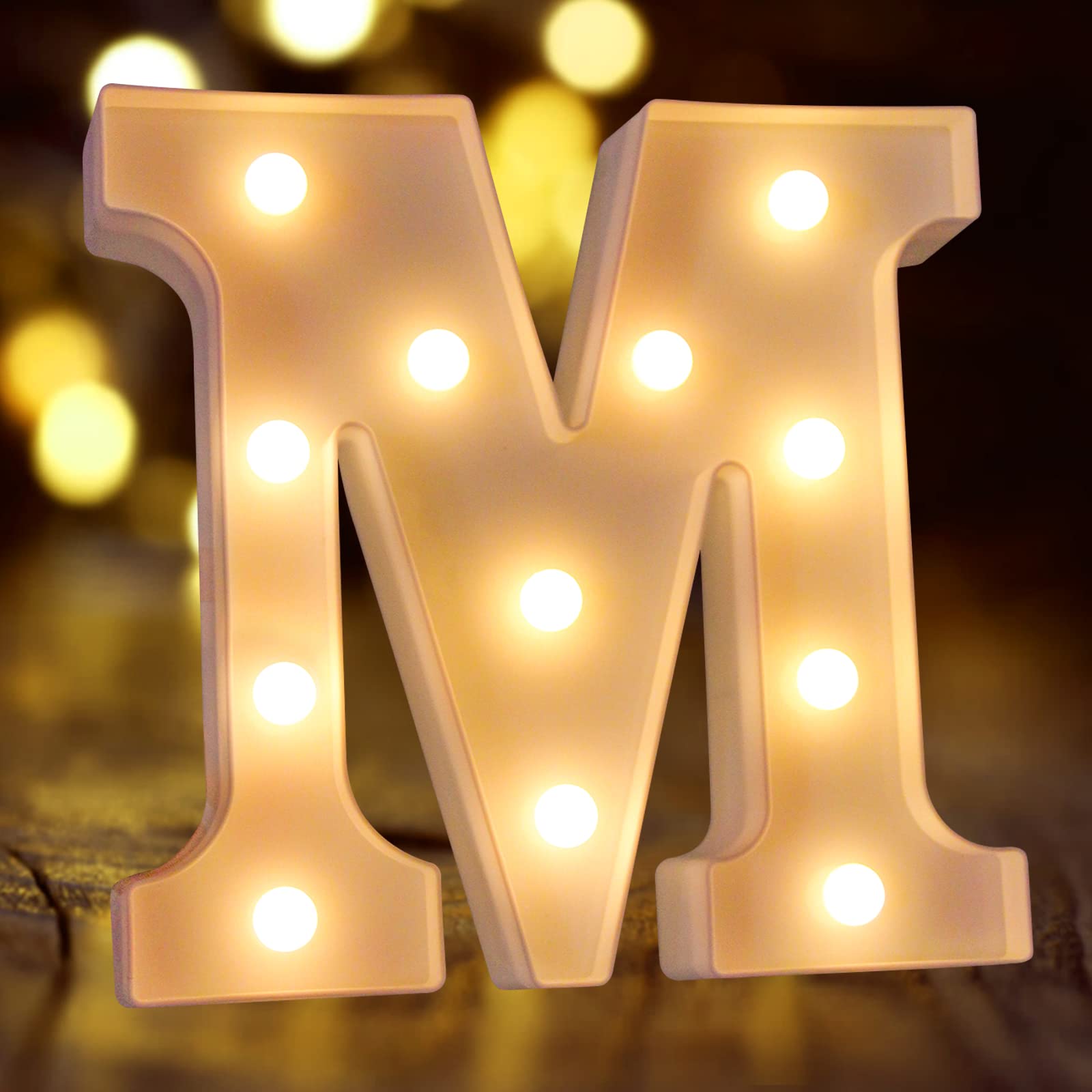 Laerjin Light Up Letters, Marquee Letters With Lights, Decorative Led Light Up Number, Night Light Wedding Birthday Party Christ