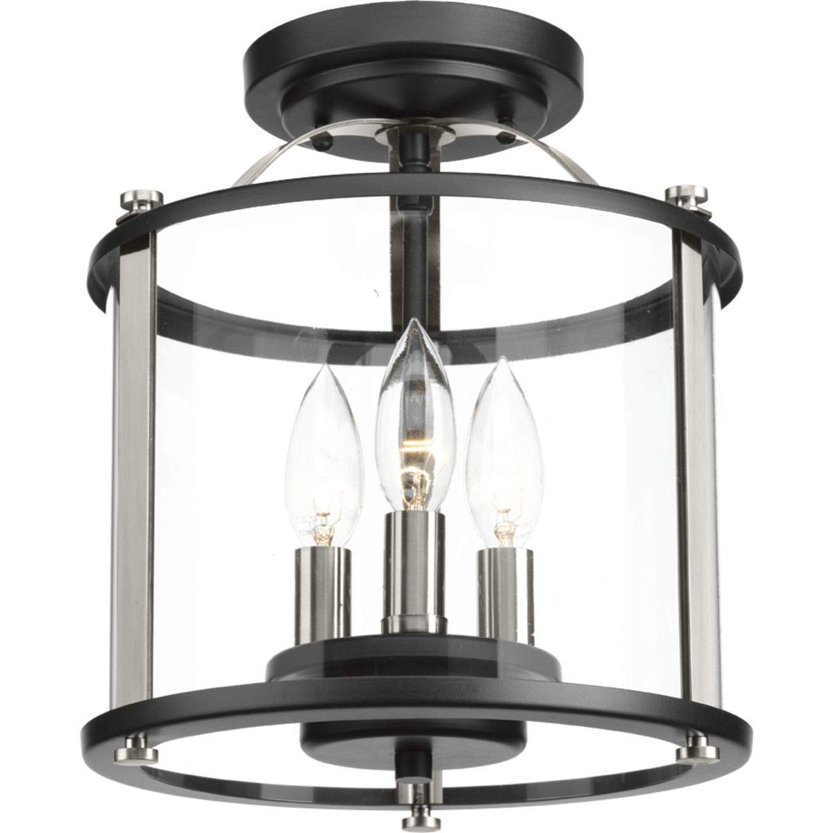Progress Lighting Squire Outdoor Light Fixture, Alloy Steel, 11.00x9.88x9.88, Black, Model P550011-031