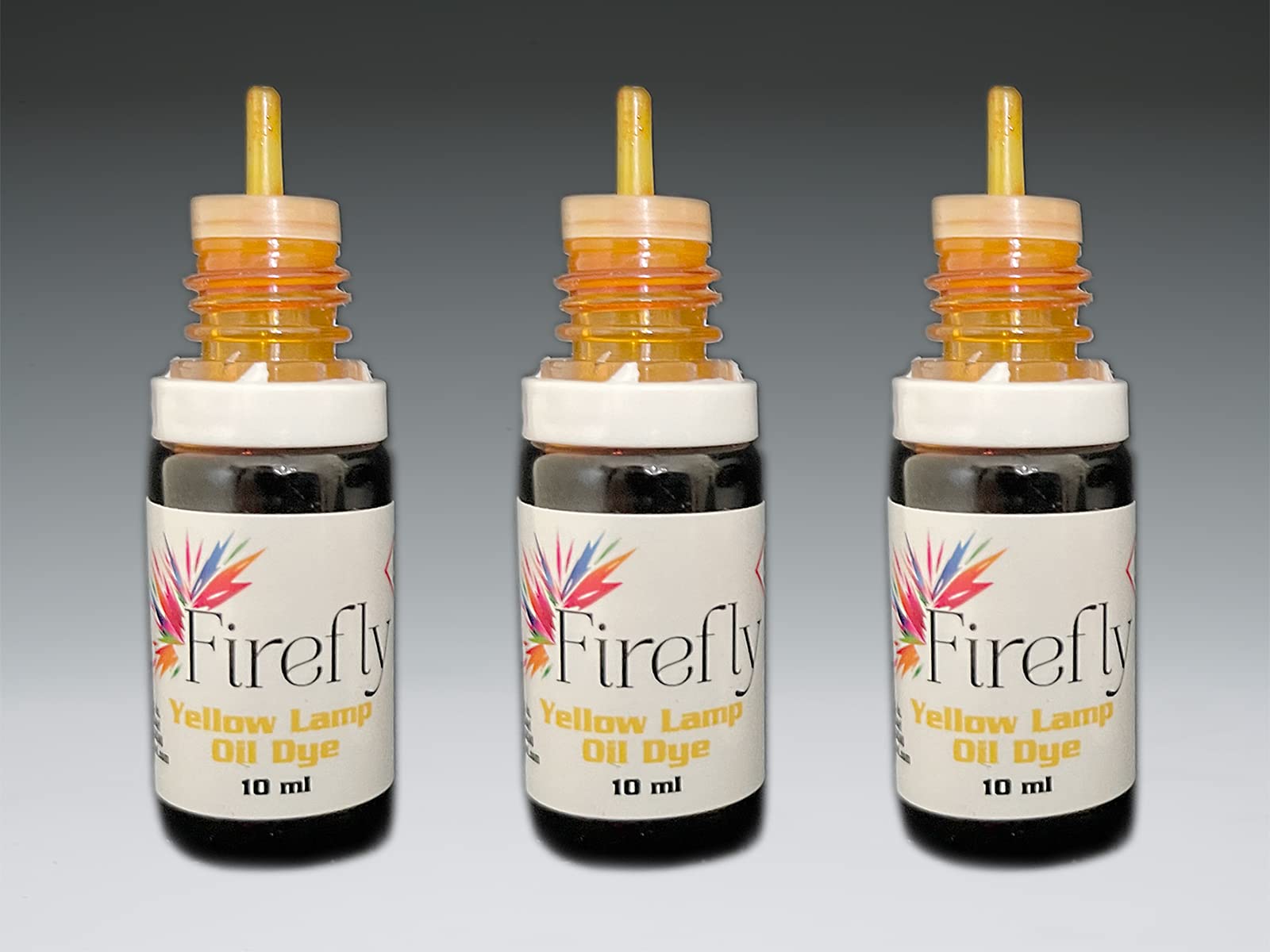 Firefly Yellow Colored Lamp Oil And Candle Dye 3-Pack - Use In Firefly Liquid - Smokeless, Odorless
