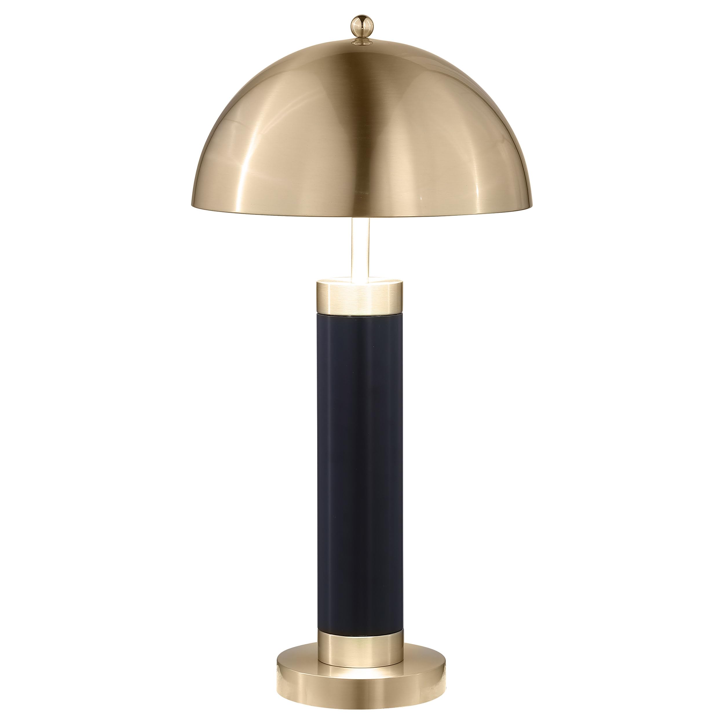Coaster Home Furnishings Conroe 28-Inch Dome Shade Pillar Table Lamp Black (Set Of 2)