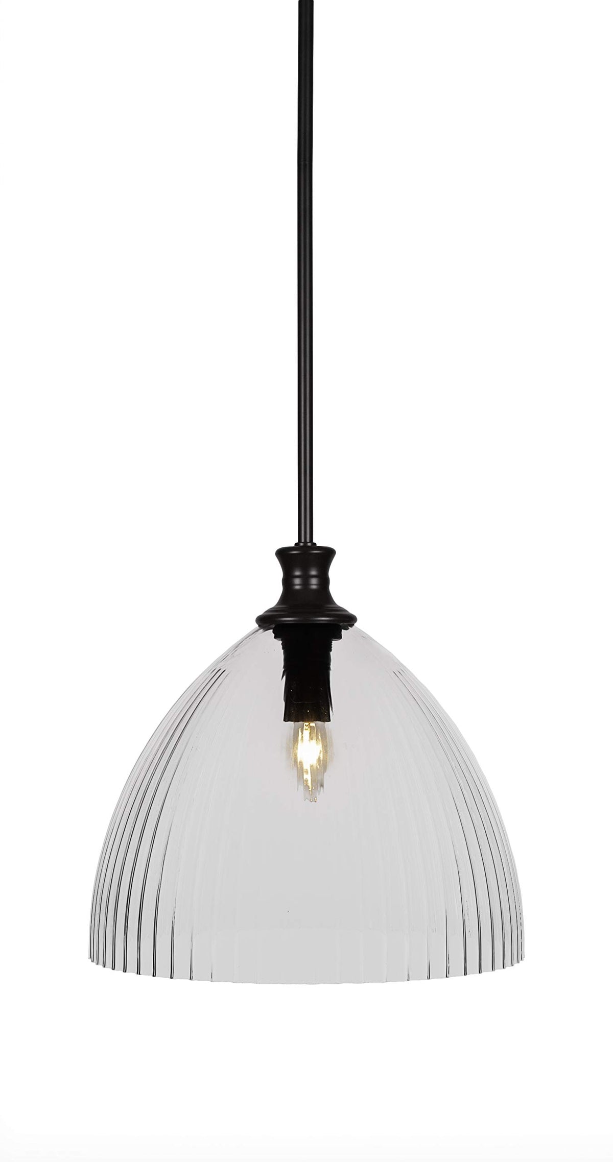Toltec Lighting Carina 1 Light Pendant in Matte Black (75-MB-4690)