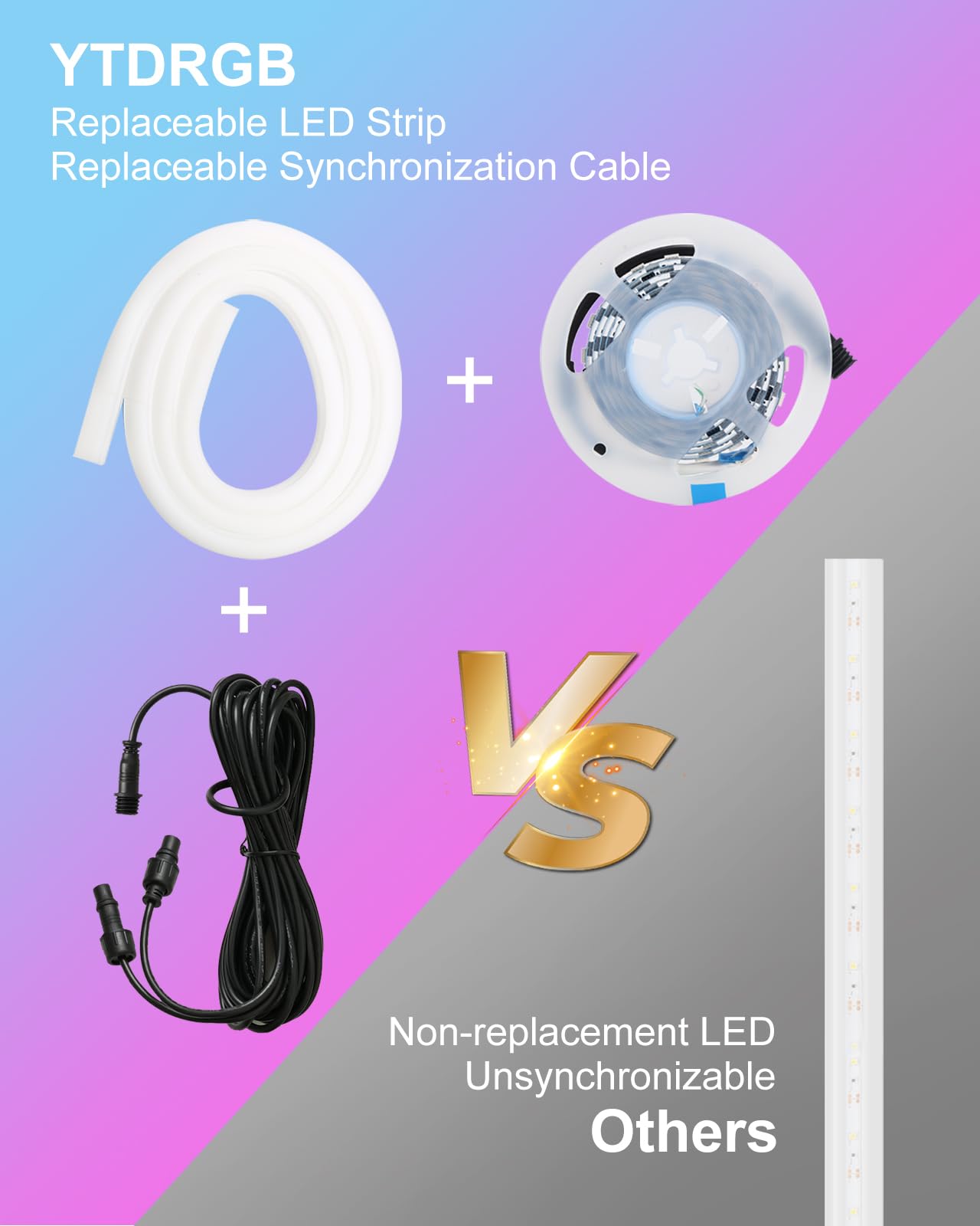 Ytdrgb Led Floor Lamp, Corner Lamp Compatible With Alexa, Set Of 2 Corner Floor Lamp With Music Sync, Controlled Synchronously O