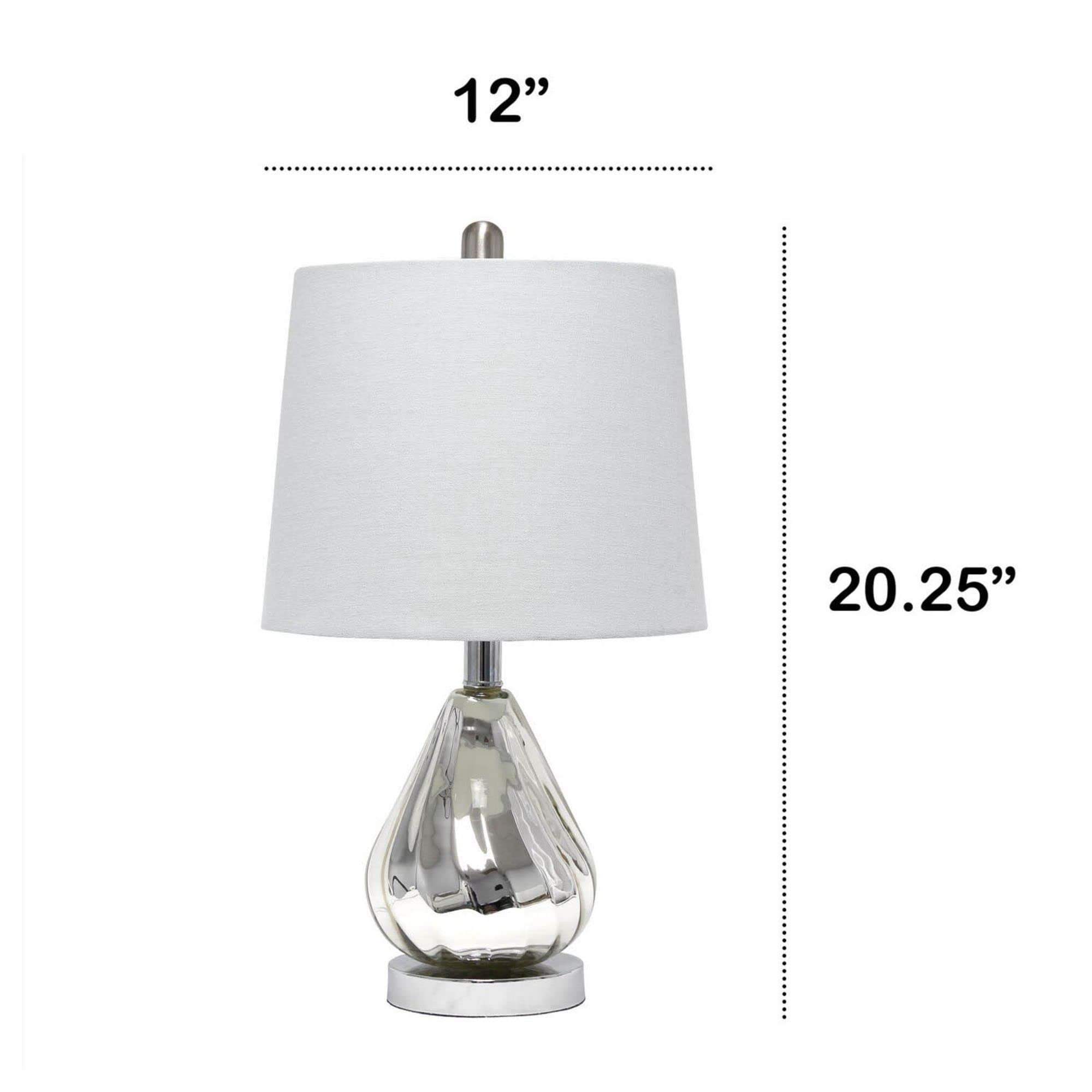 Lalia Home Contemporary Kissy Pear Table Lamp With Gray Fabric Shade