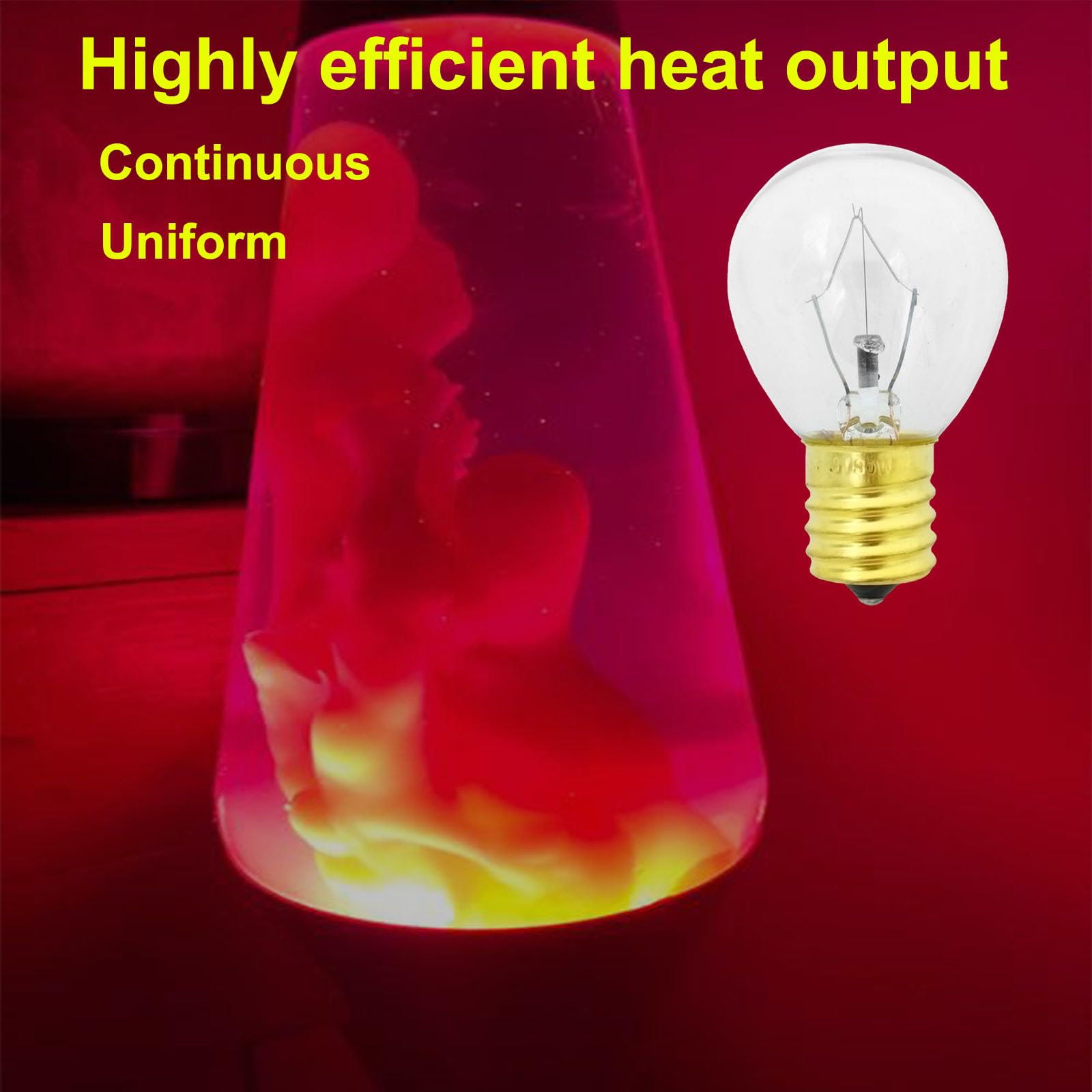 Lava Lamp Bulb 6 Pack 30W E17 Base Lava Lamp Light Bulb,S11 Replacement Bulbs For Lava Lamps And Glitter Lamps,120 Volt,Dimmable