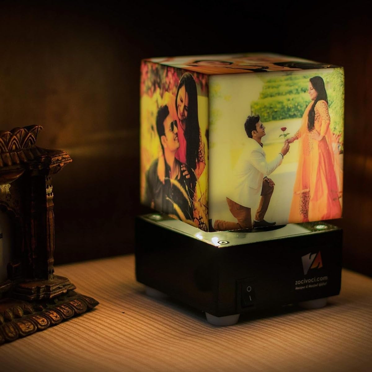 ZOCI VOCI Anniversary Gift - Nostalgia Flora - Rotating Photo Lamp (Frameless - Medium.)