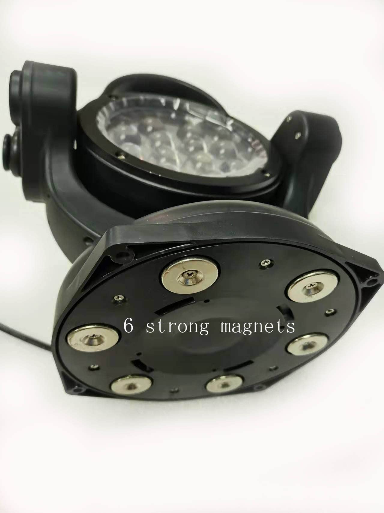 FSYF 60W Remote Control LED Searchlight - 360° Rotating, Black, 11 inch, Aluminum, Ideal for Marine, SUV, ATV, Truck, Boat
