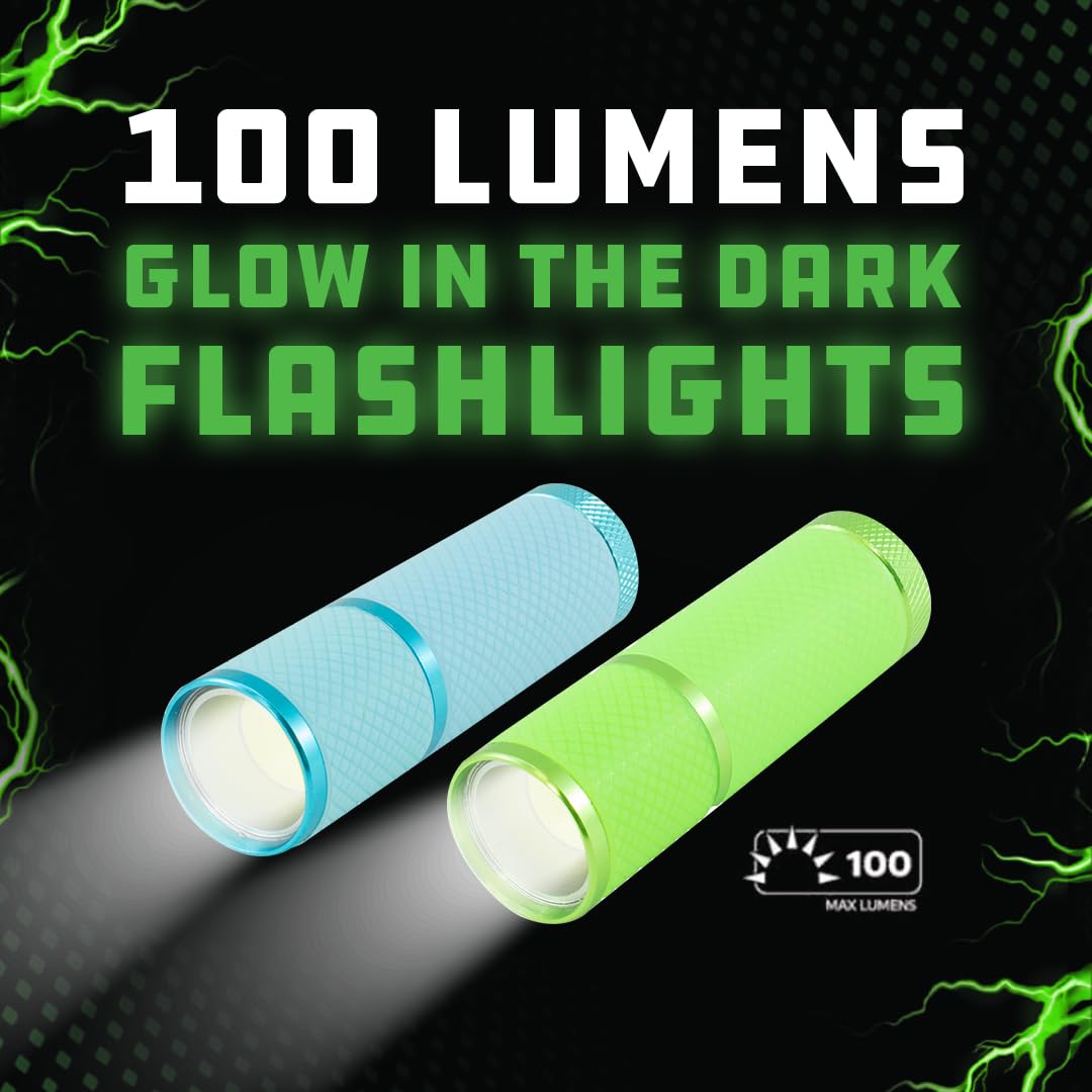 Litezall Glow In The Dark Flashlight | Rubber Coated Mini Flashlight Led Flashlight | Battery Operated Mini Flashlights For Kids
