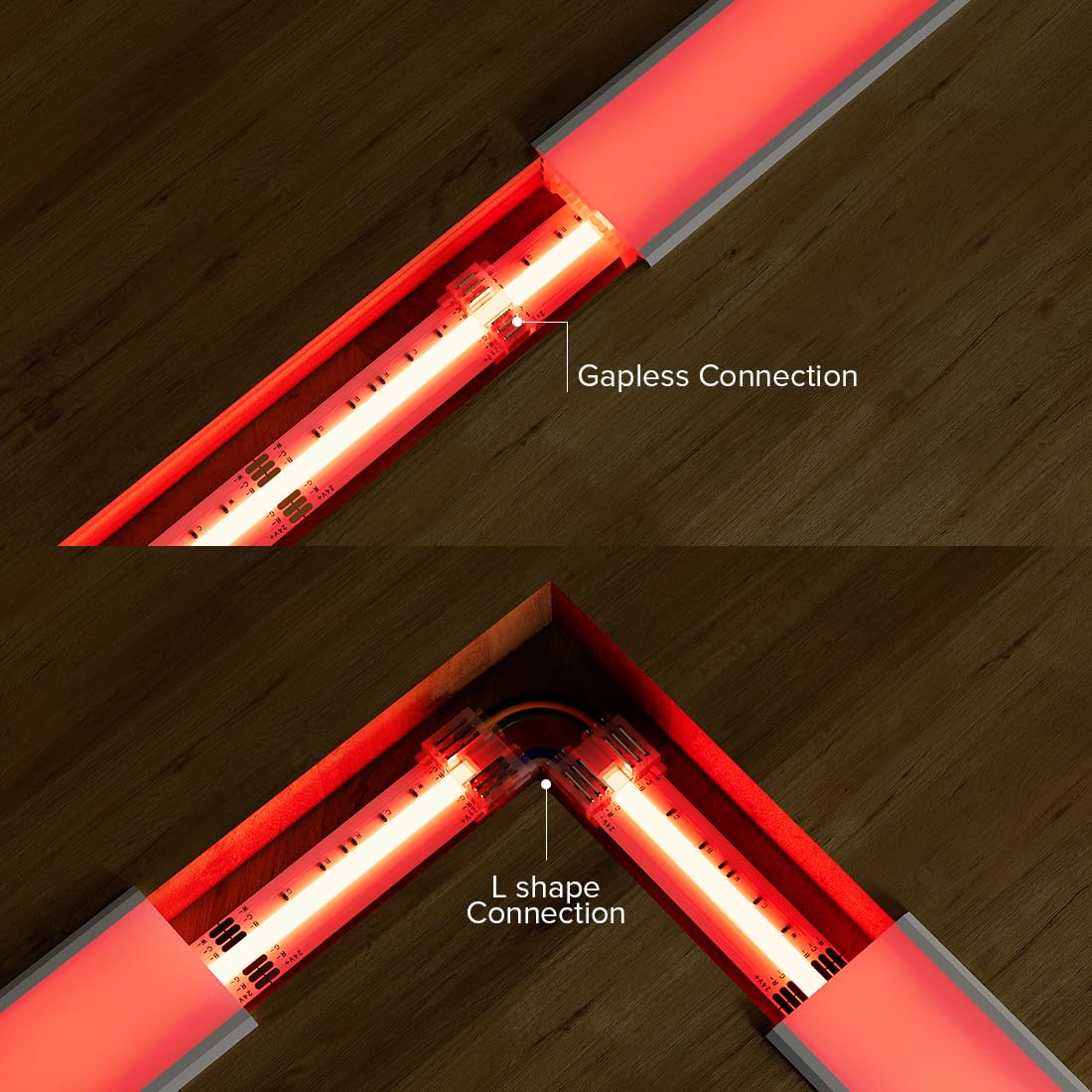 Btf-Lighting Fcob 6Pin 12Mm 0.47In Transparent Connector Kit 30Pcs Strip To Wire 30Pcs Gapless Solderless Connectors 10Pcs 5.9In