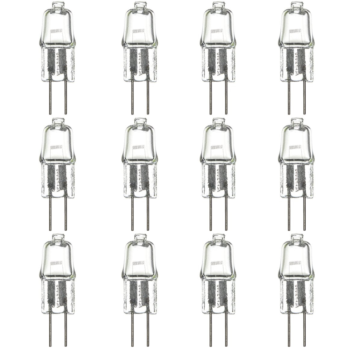 12 Pack Sunlite Halogen 5 Watt Single Ended T2.5 Bi-Pin Base Clear Light Bulb