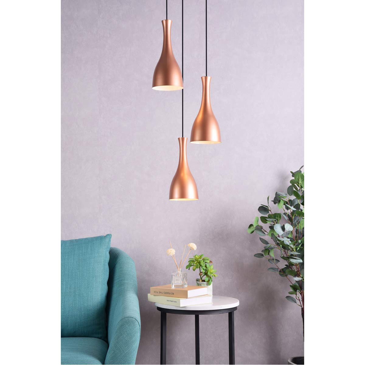 Living District Aiken 3 Light Honey Gold Pendant