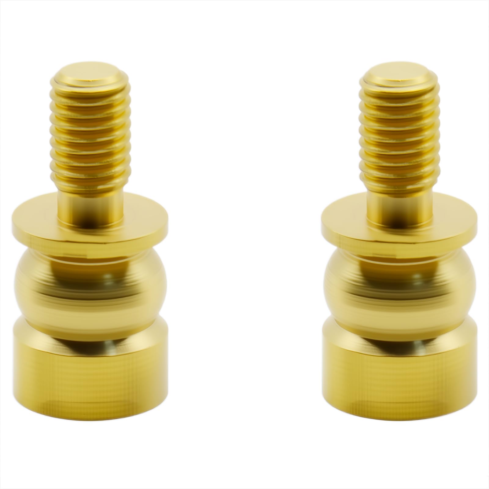 HAJXZH 2 Pcs 0.5 Inch Lamp Finial Extender Turned Brass Lamp Shade Risers for standard Finials and Harps