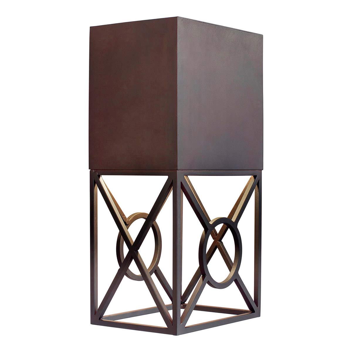 Forte 1149-01-32DS One Light Outdoor Lantern, Antique Bronze